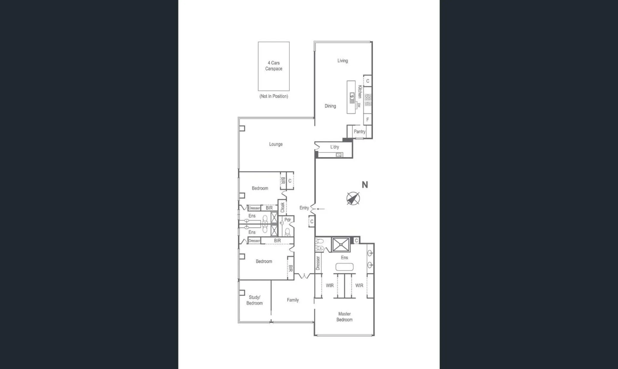 Floor plan in Melbourne City Apartments Panoramic Skyview Penthouse
