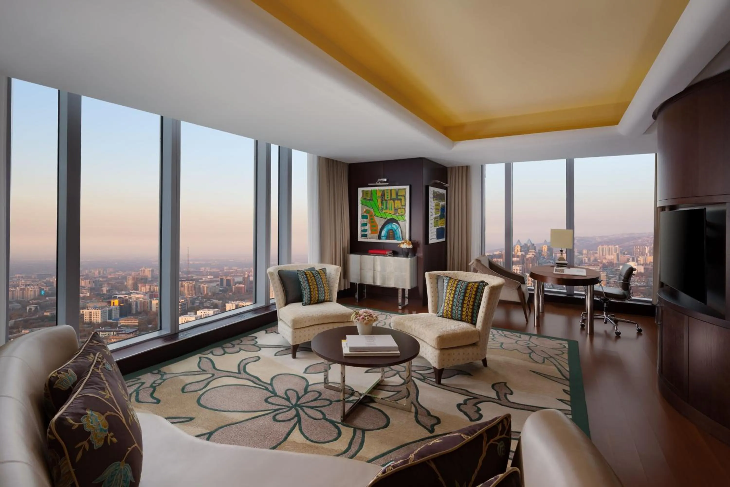 Living room in The Ritz-Carlton, Almaty