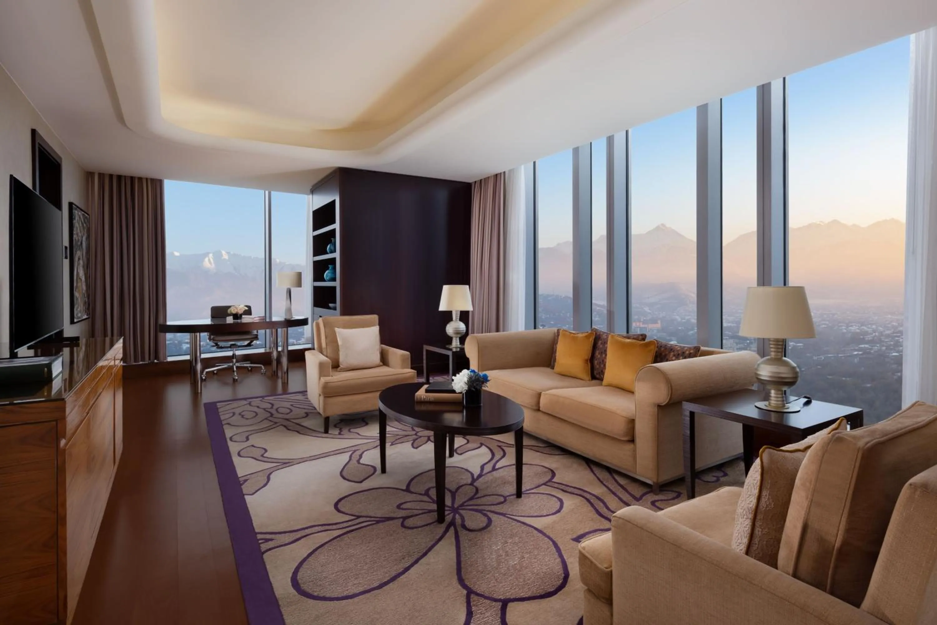 Living room in The Ritz-Carlton, Almaty