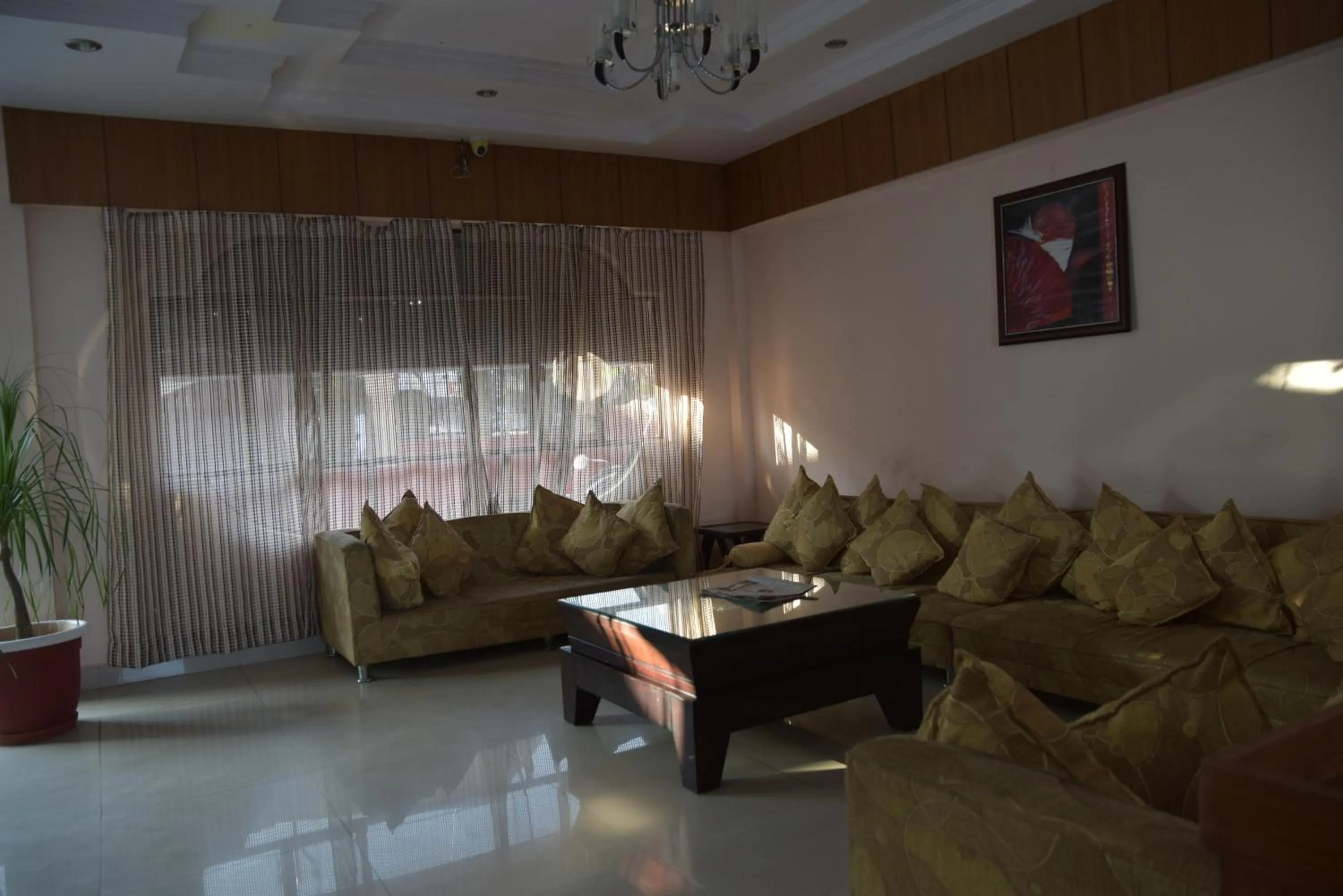 Seating area in Hotel Himshikhar