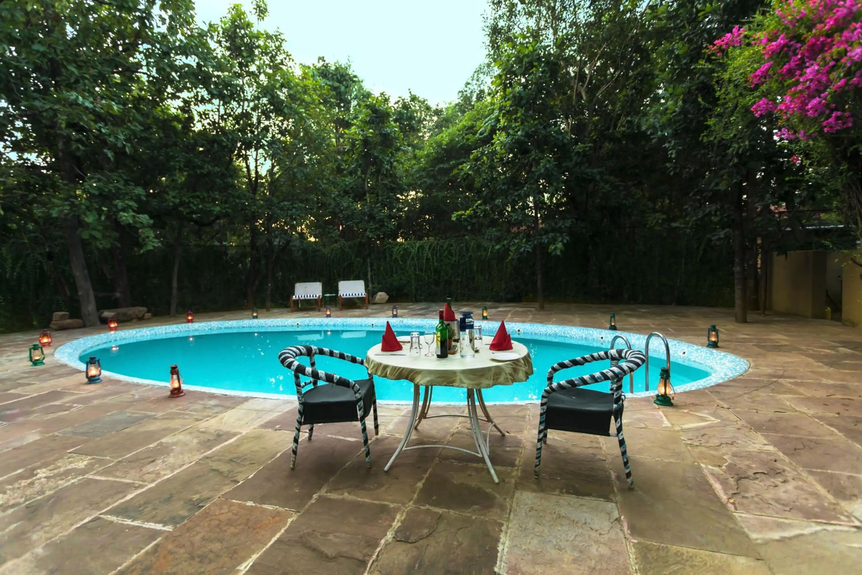Swimming pool in Pench Jungle Camp