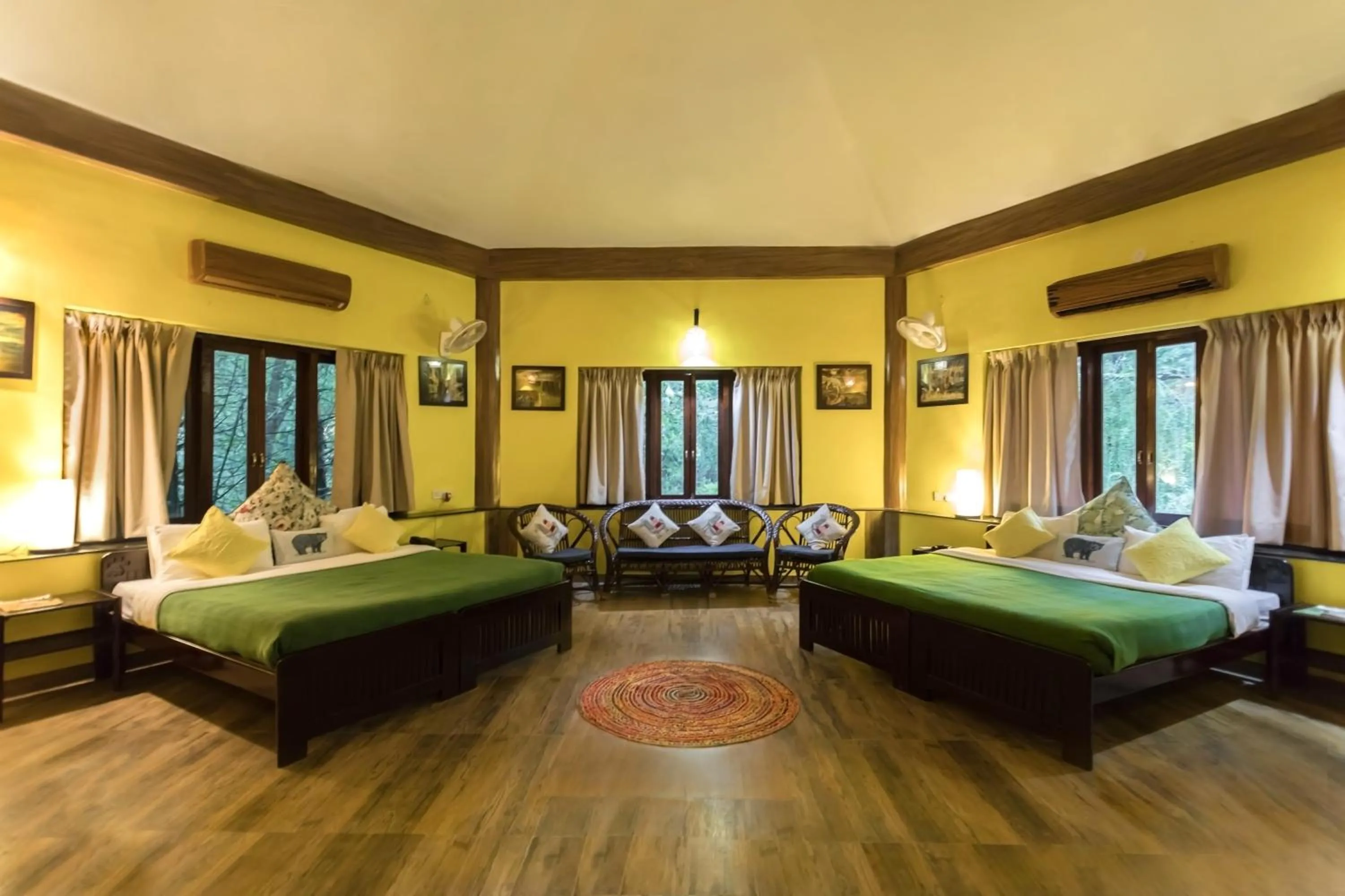 Bedroom, Bed in Pench Jungle Camp