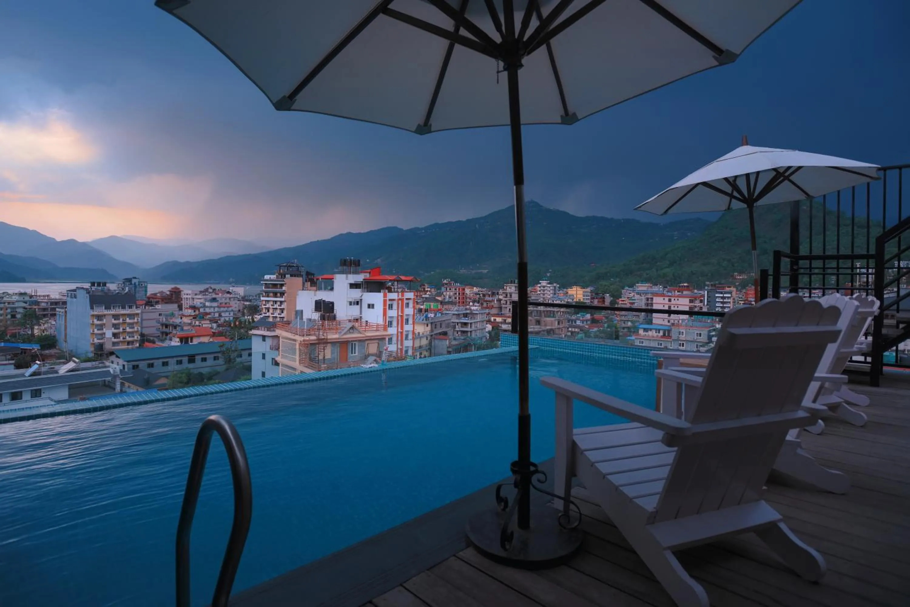 Swimming pool in Aabas Pokhara by Barahi Hospitality