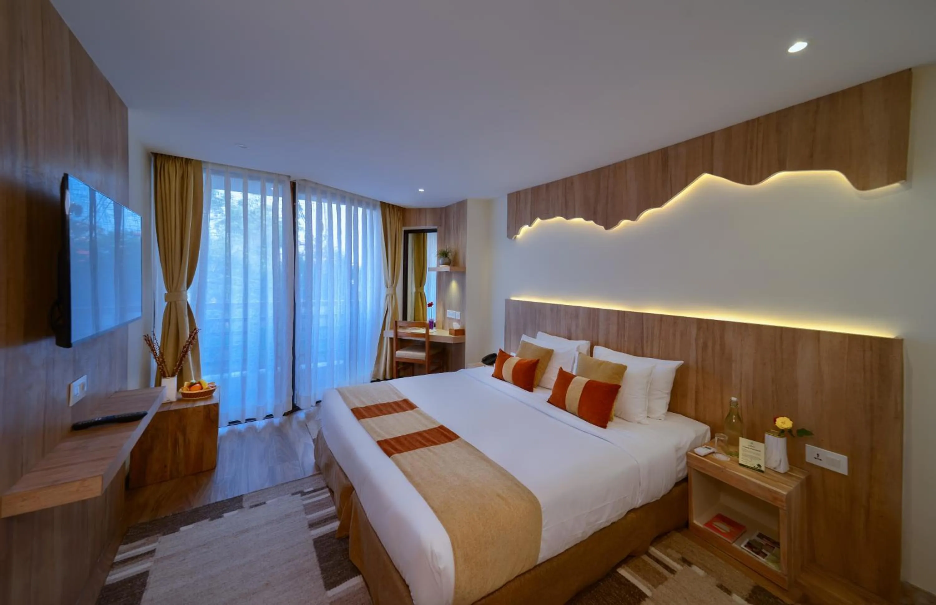 Photo of the whole room, Bed in Aabas Pokhara by Barahi Hospitality