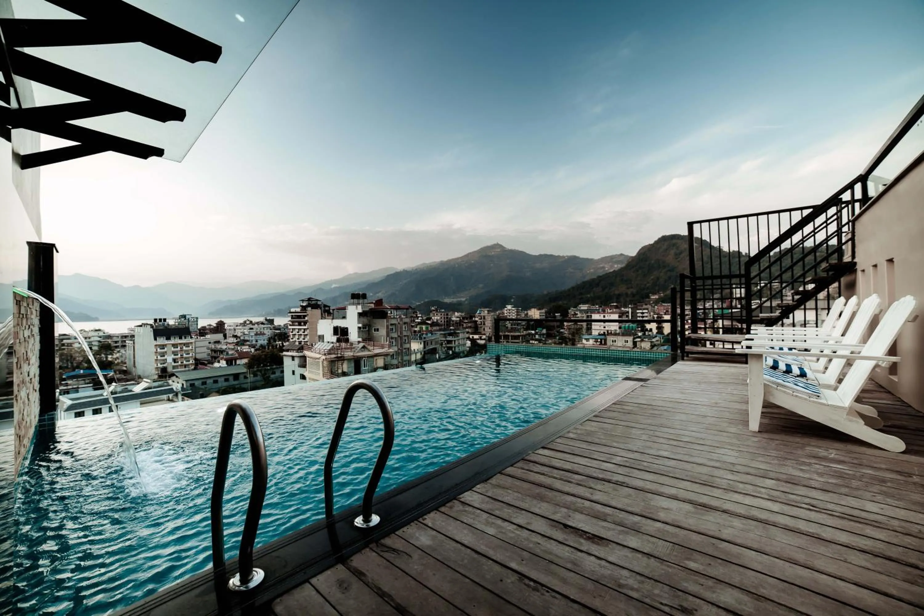 Swimming pool in Aabas Pokhara by Barahi Hospitality