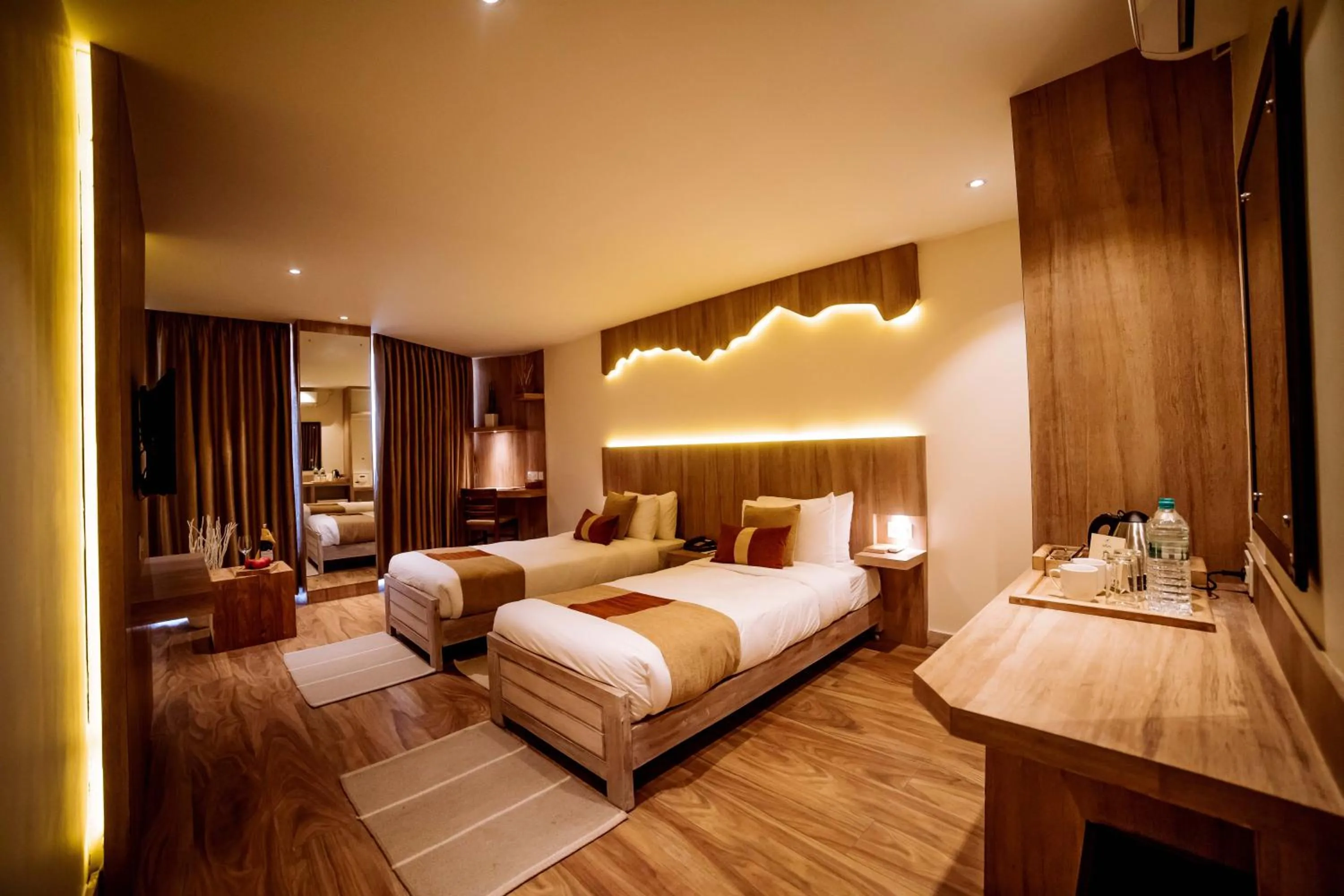 Photo of the whole room, Bed in Aabas Pokhara by Barahi Hospitality