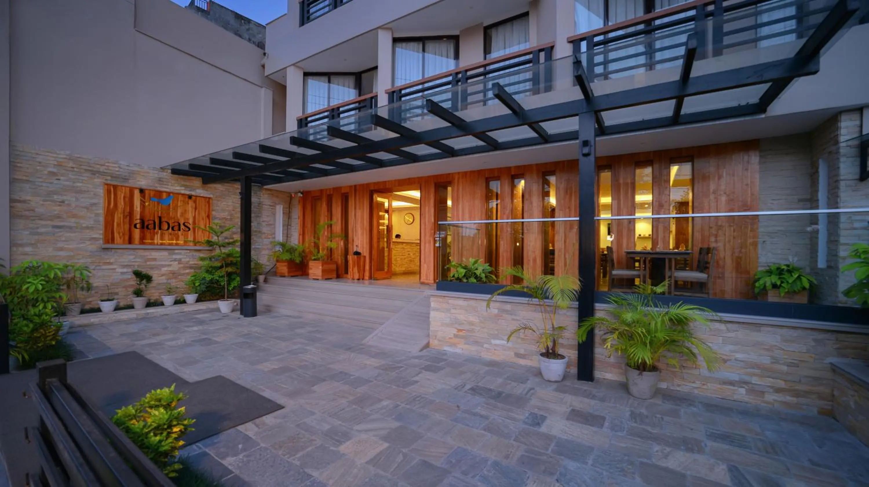 Facade/entrance in Aabas Pokhara by Barahi Hospitality