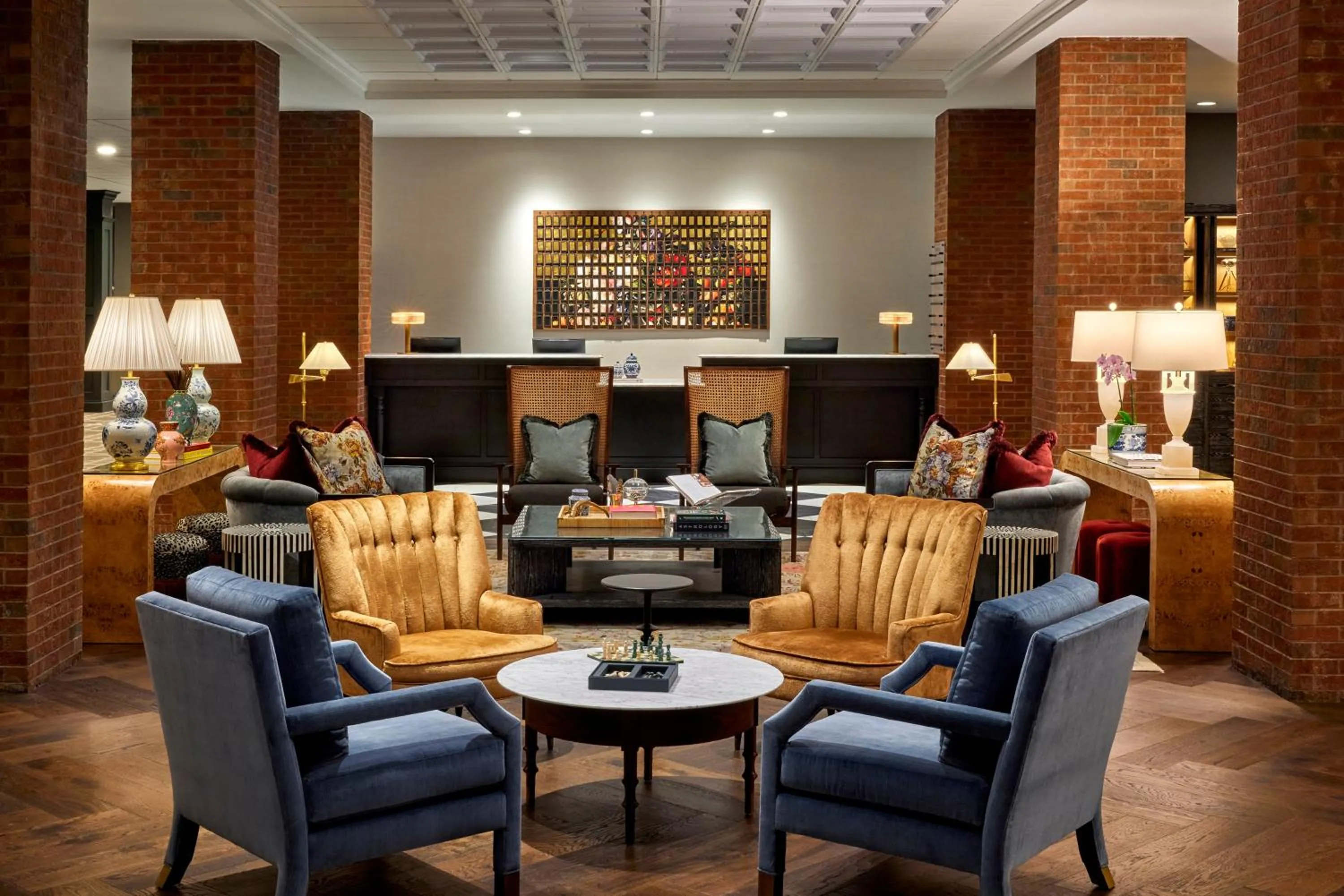 Lobby or reception in Omni Charlottesville Hotel