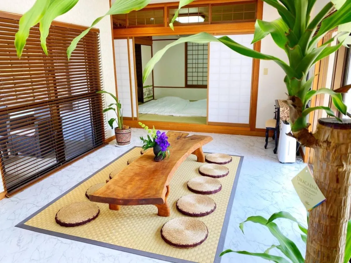 Living room in Palm Villa Ishigakijima yugafu