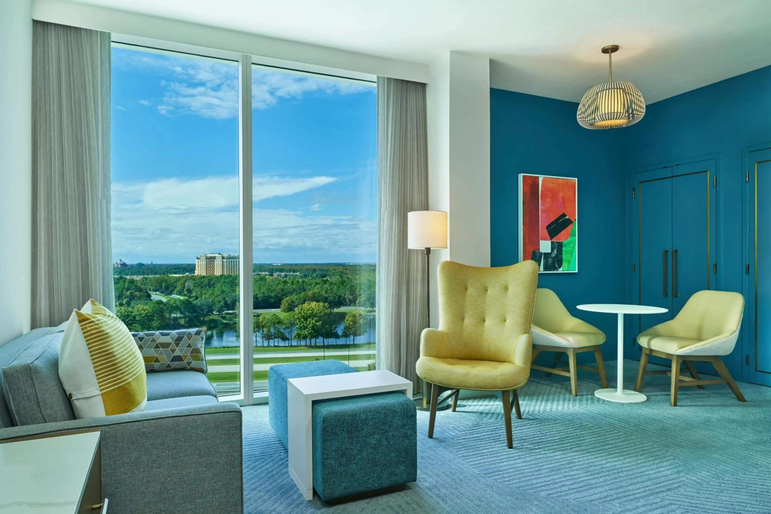 Living room in Walt Disney World Swan Reserve