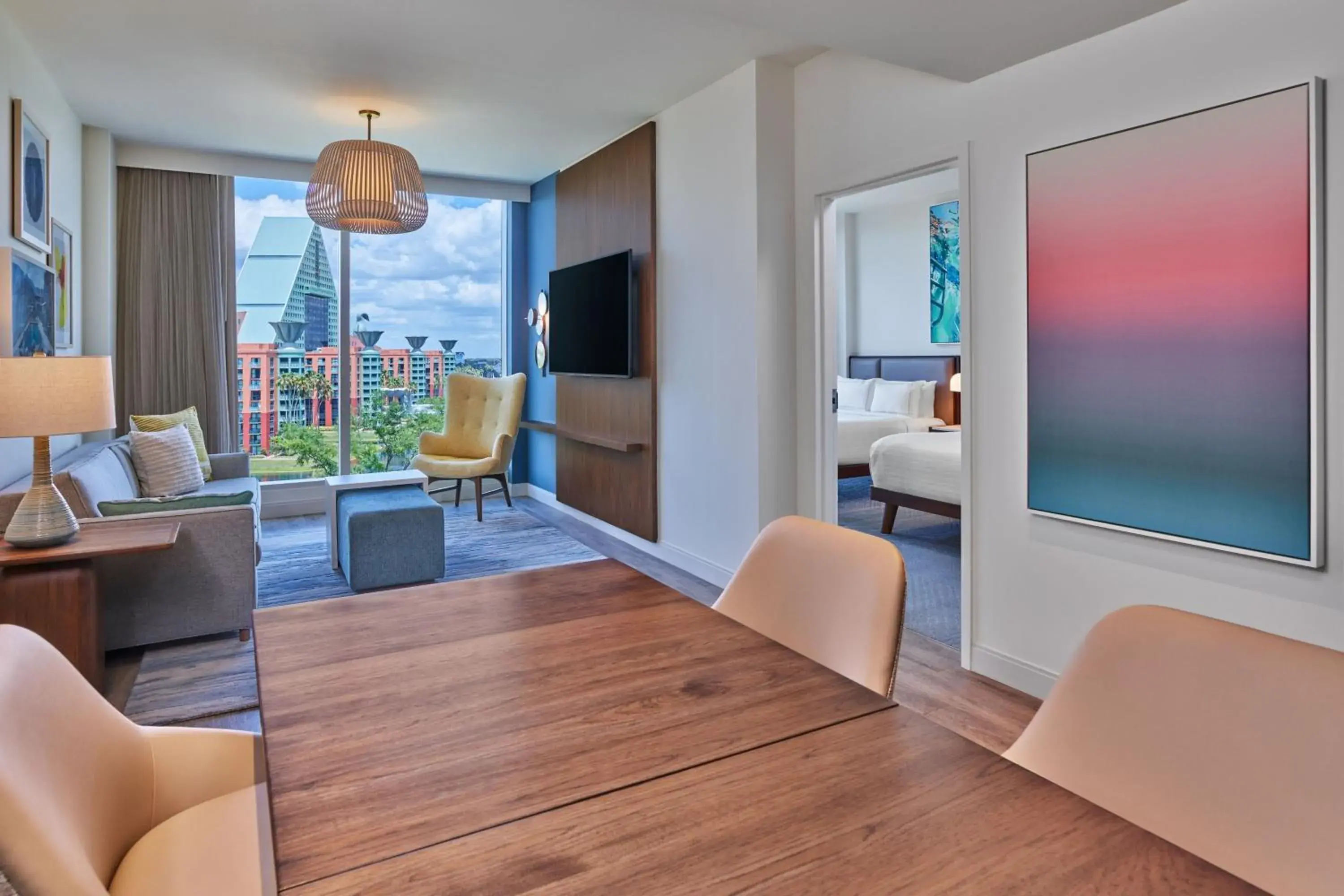 Signature Suite with Sofa Bed and Epcot View (Includes Early Entry To Disney Theme Parks) in Walt Disney World Swan Reserve Signature Suite with Sofa Bed and Epcot View (Includes Early Entry To Disney Theme Parks) in Walt Disney World Swan Reserve