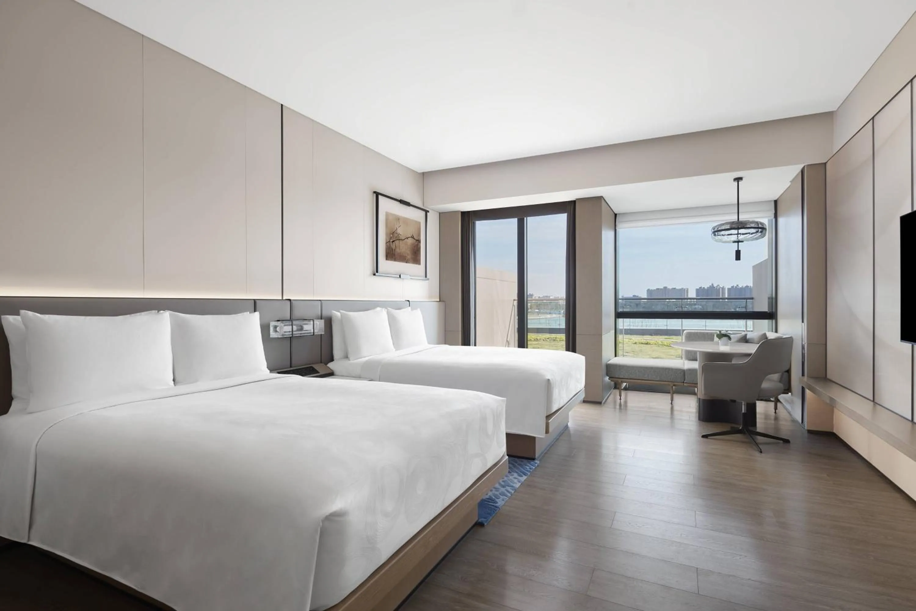 Photo of the whole room, Bed in JW Marriott Shanghai Fengxian