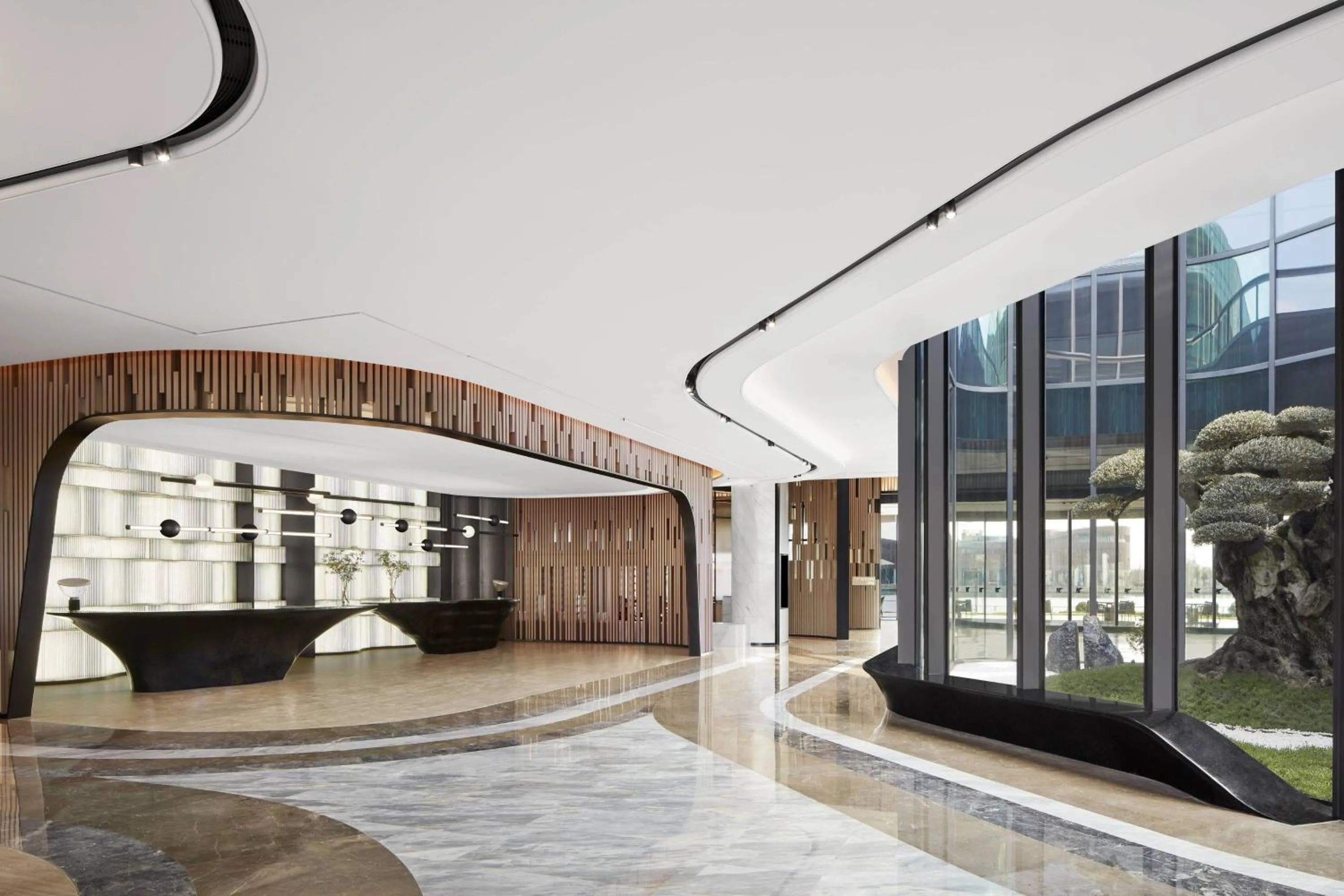 Lobby or reception in JW Marriott Shanghai Fengxian