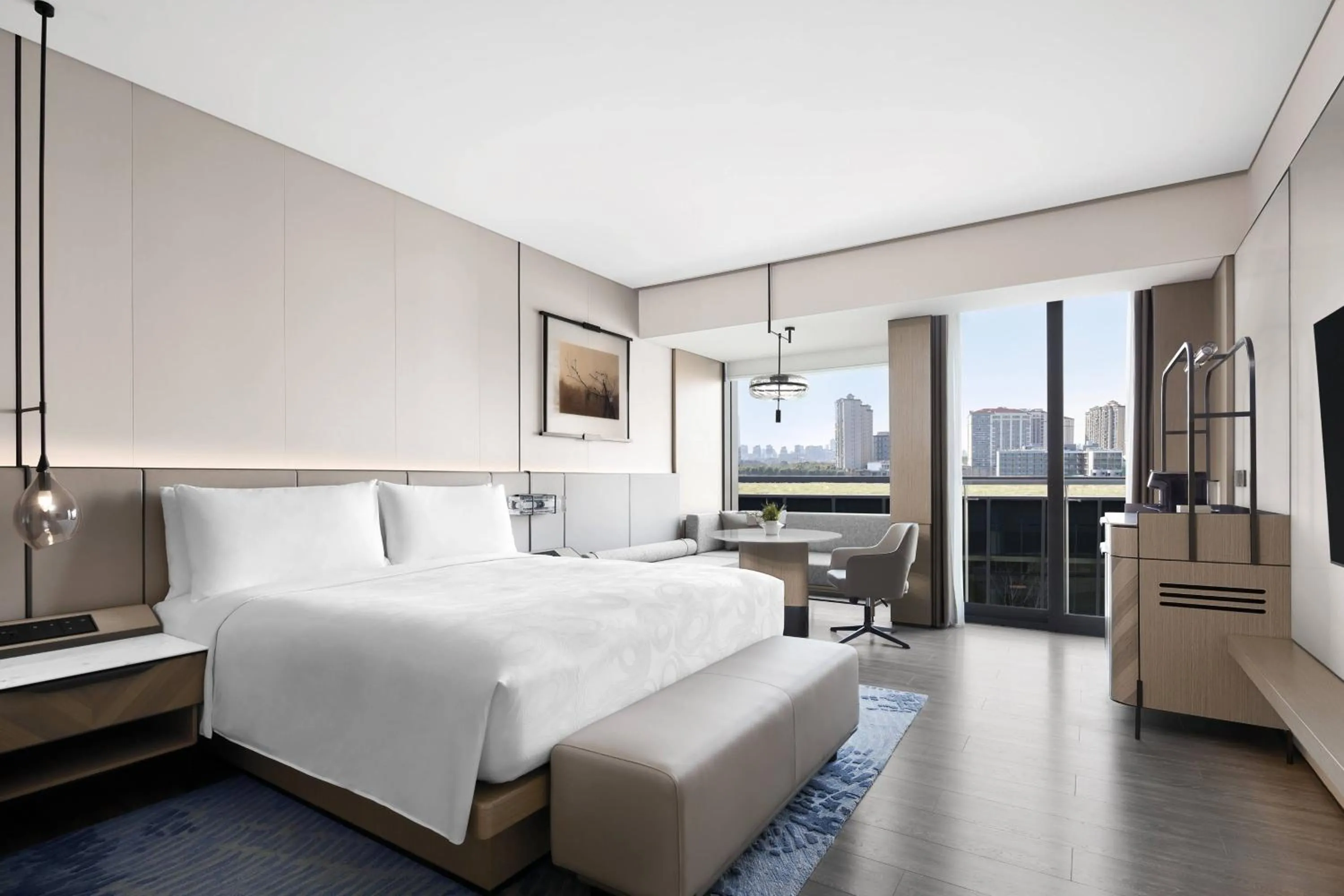 Photo of the whole room, Bed in JW Marriott Shanghai Fengxian