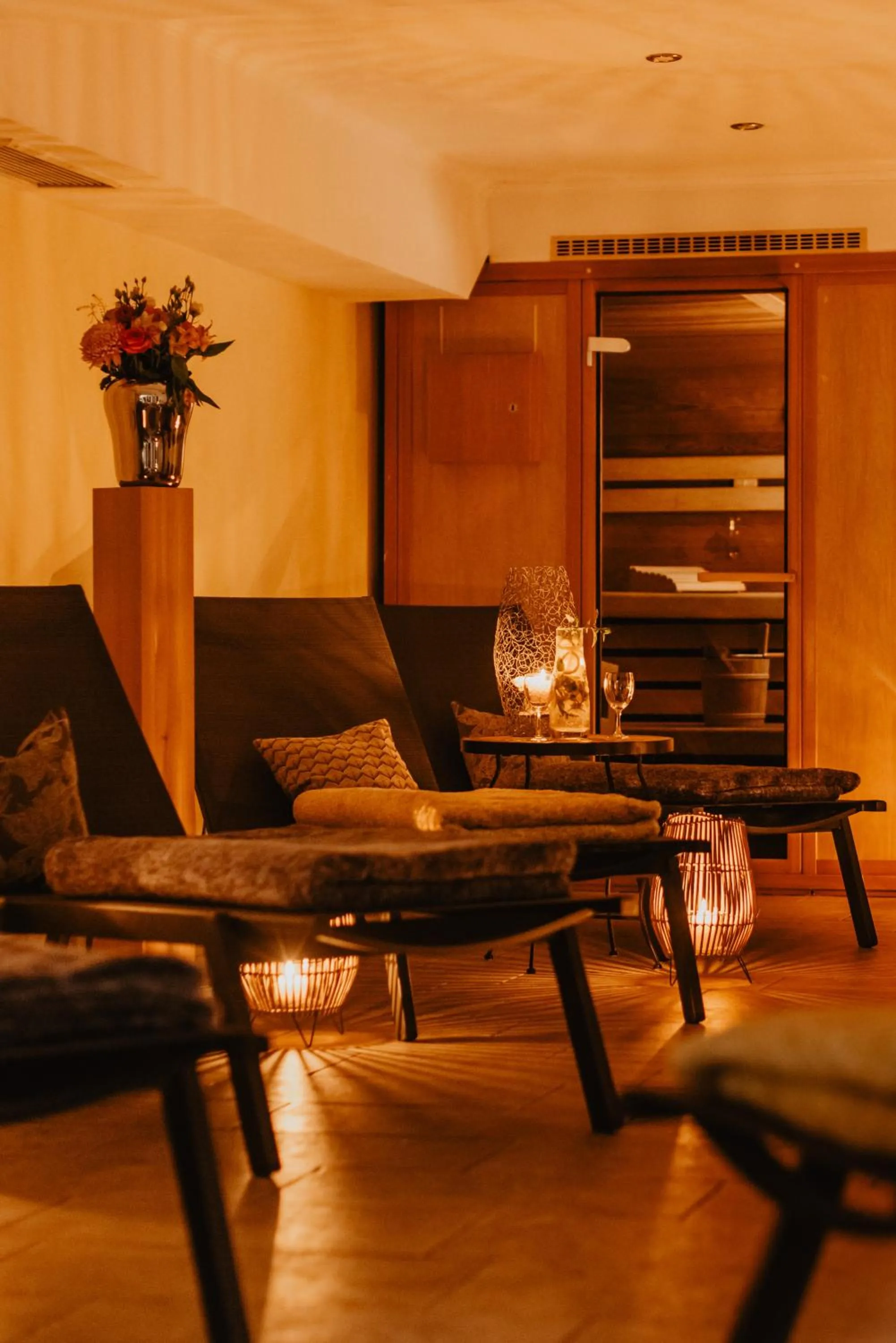 Sauna in Hotel Restaurant Zum Goldenen Anker mit Hallenbad & Wellnessbereich