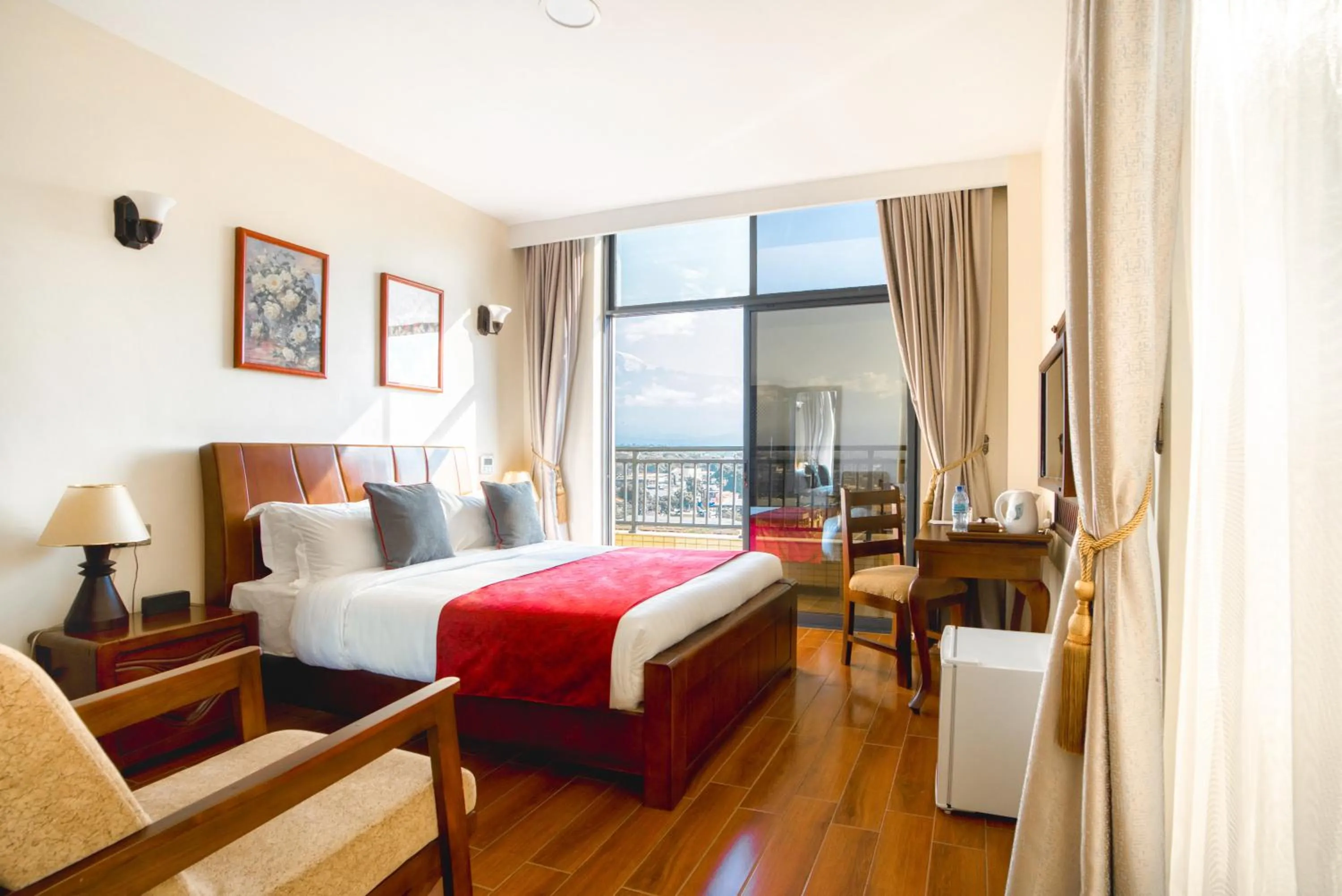 Bed in Kibo Palace Hotel Moshi