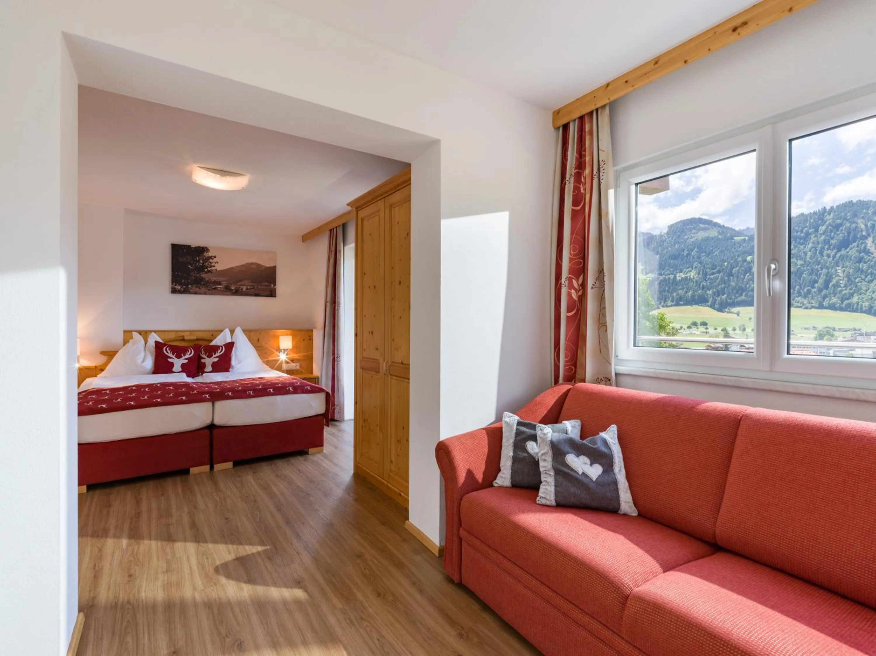 Bed in Hotel Alpenpanorama