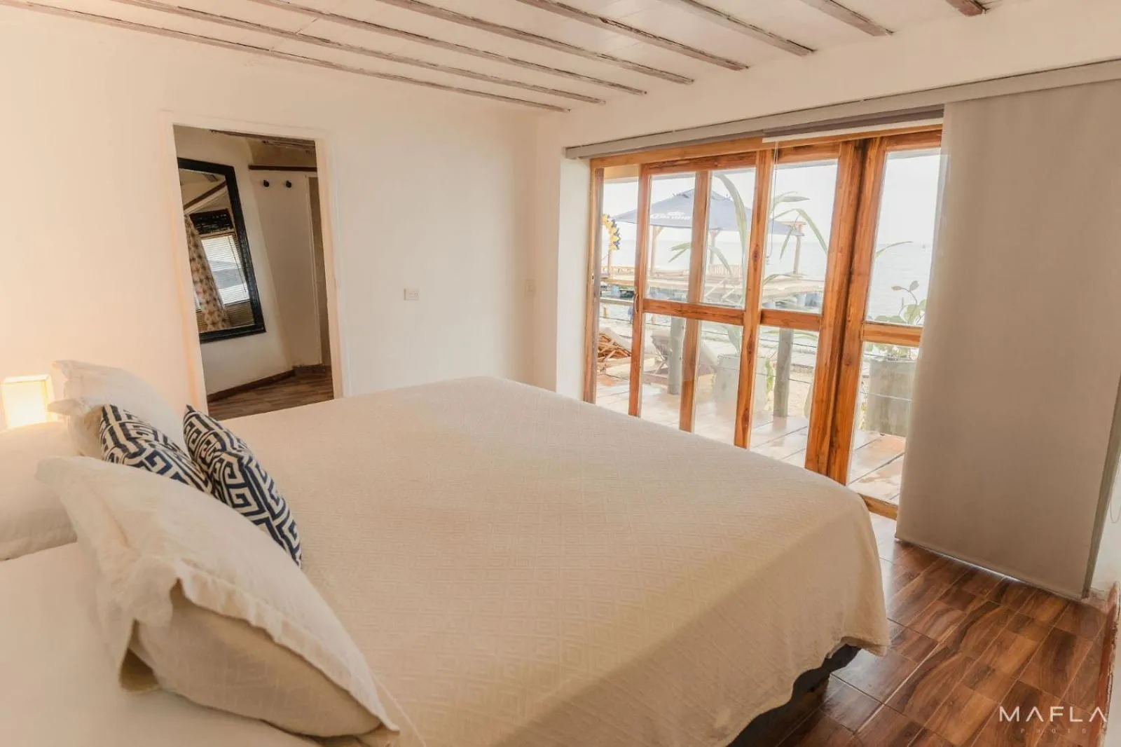 View (from property/room), Bed in Rosario EcoHotel - Islas del Rosario