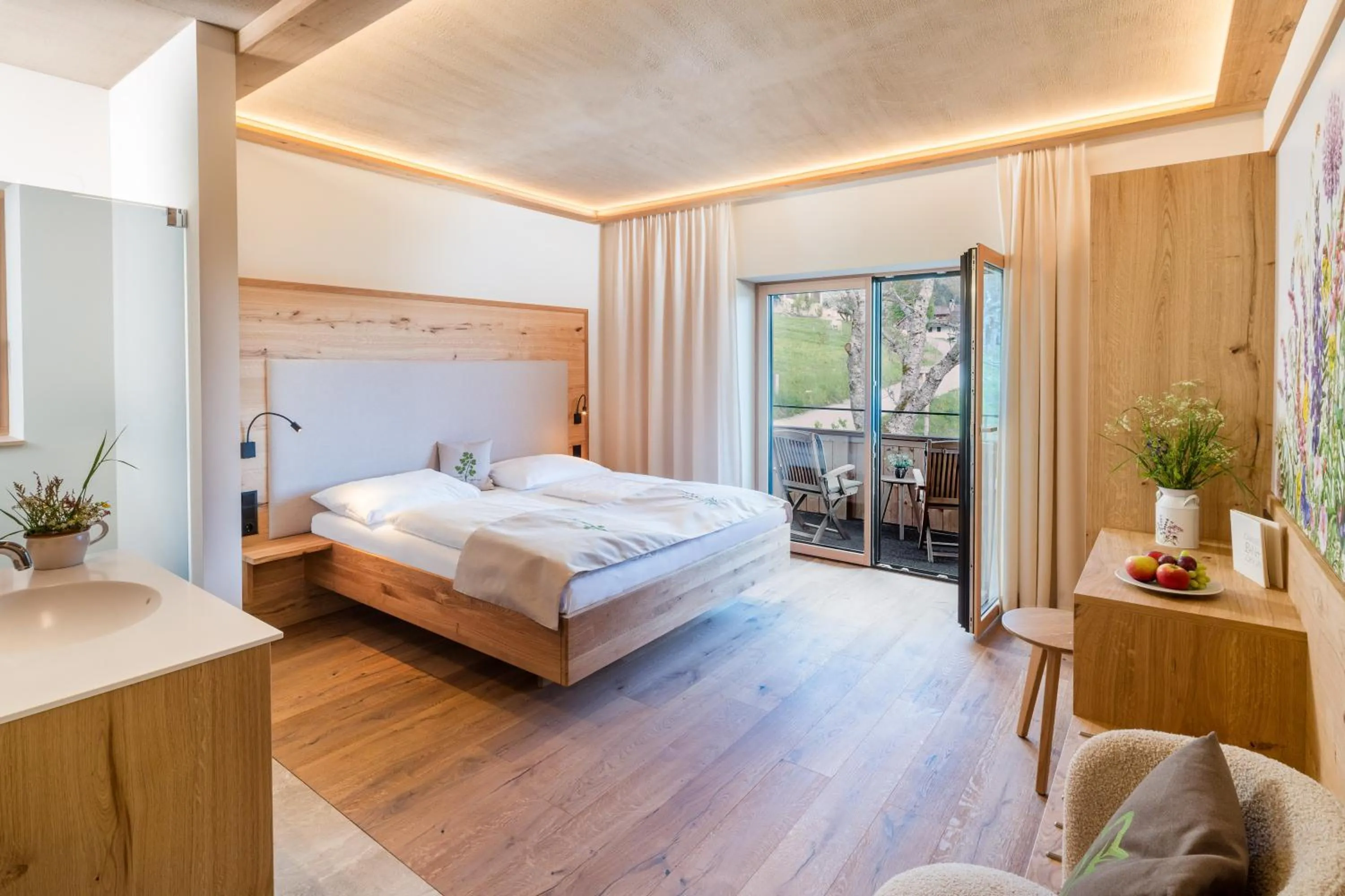 Bed in Naturhotel Alpenrose