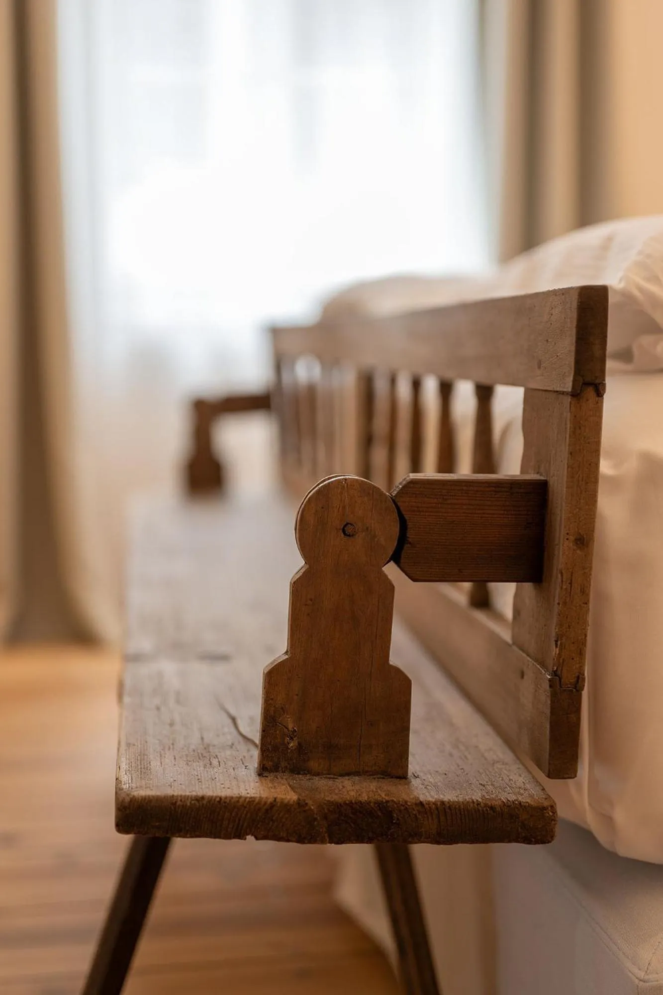 Decorative detail, Bed in Steinach Townhouse Meran