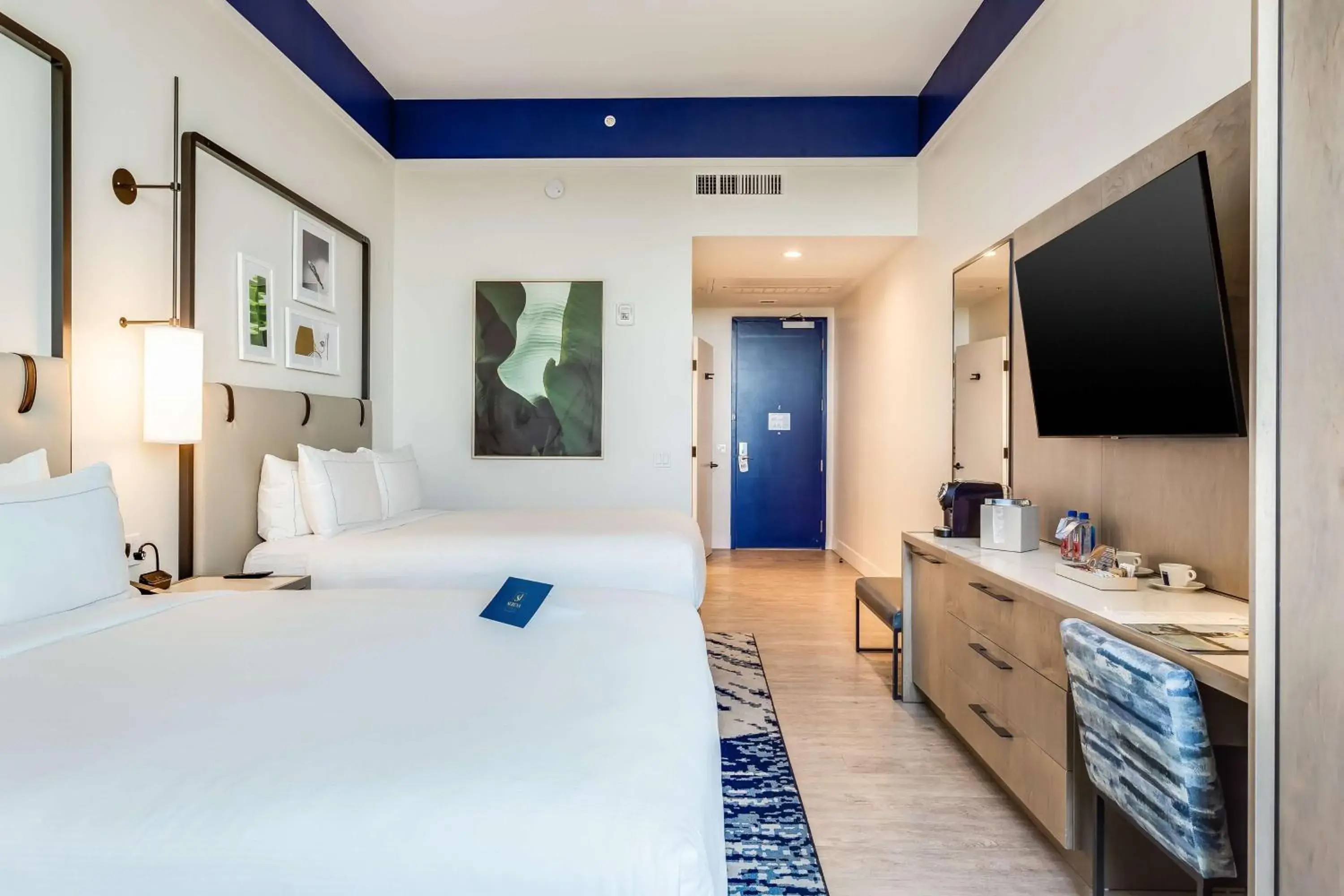 Queen Room with Two Queen Beds and Roll-In Shower - Mobility Access in SERENA Hotel Aventura Miami, Tapestry Collection by Hilton Queen Room with Two Queen Beds and Roll-In Shower - Mobility Access in SERENA Hotel Aventura Miami, Tapestry Collection by Hilton