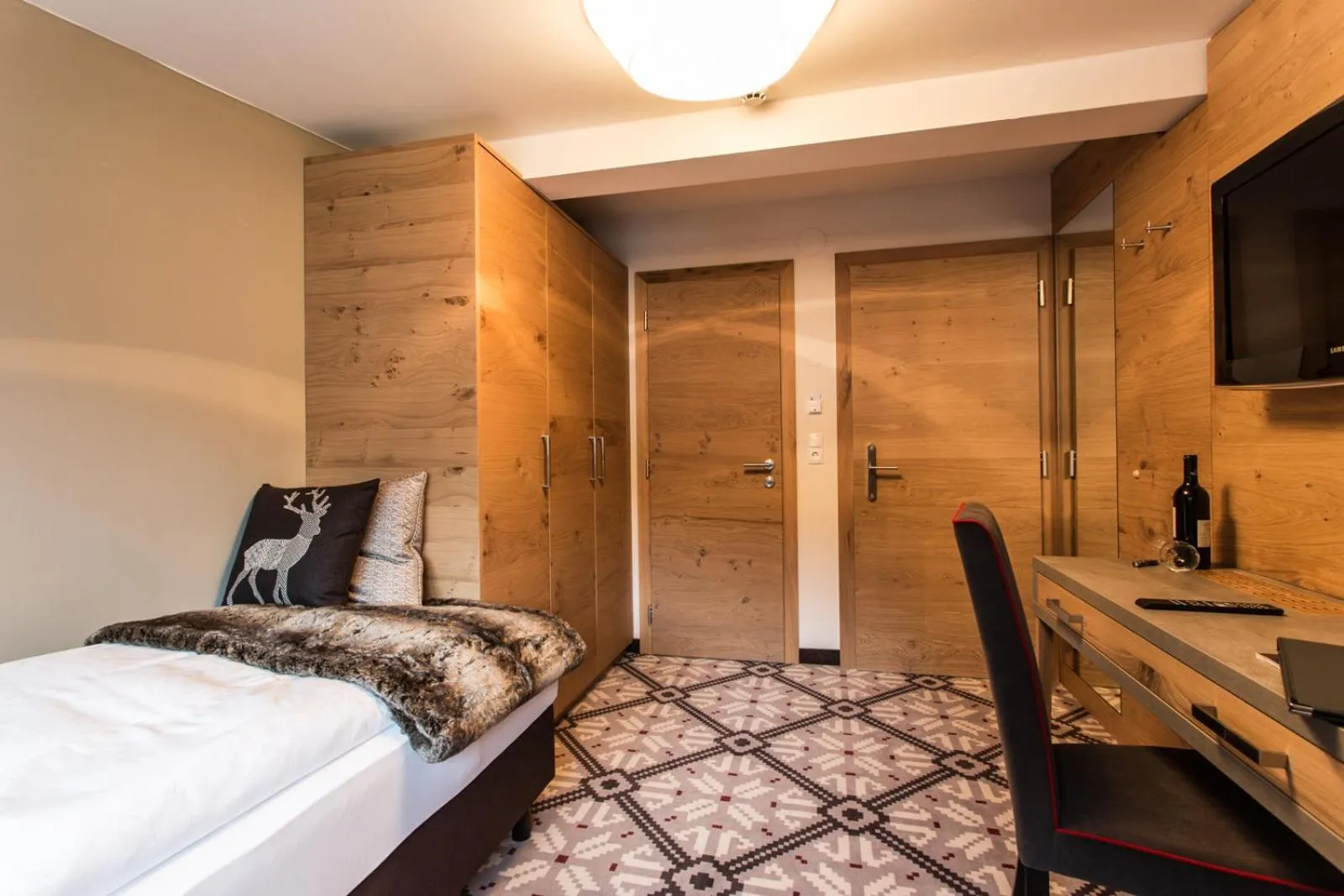 Bed in Hotel Valentin