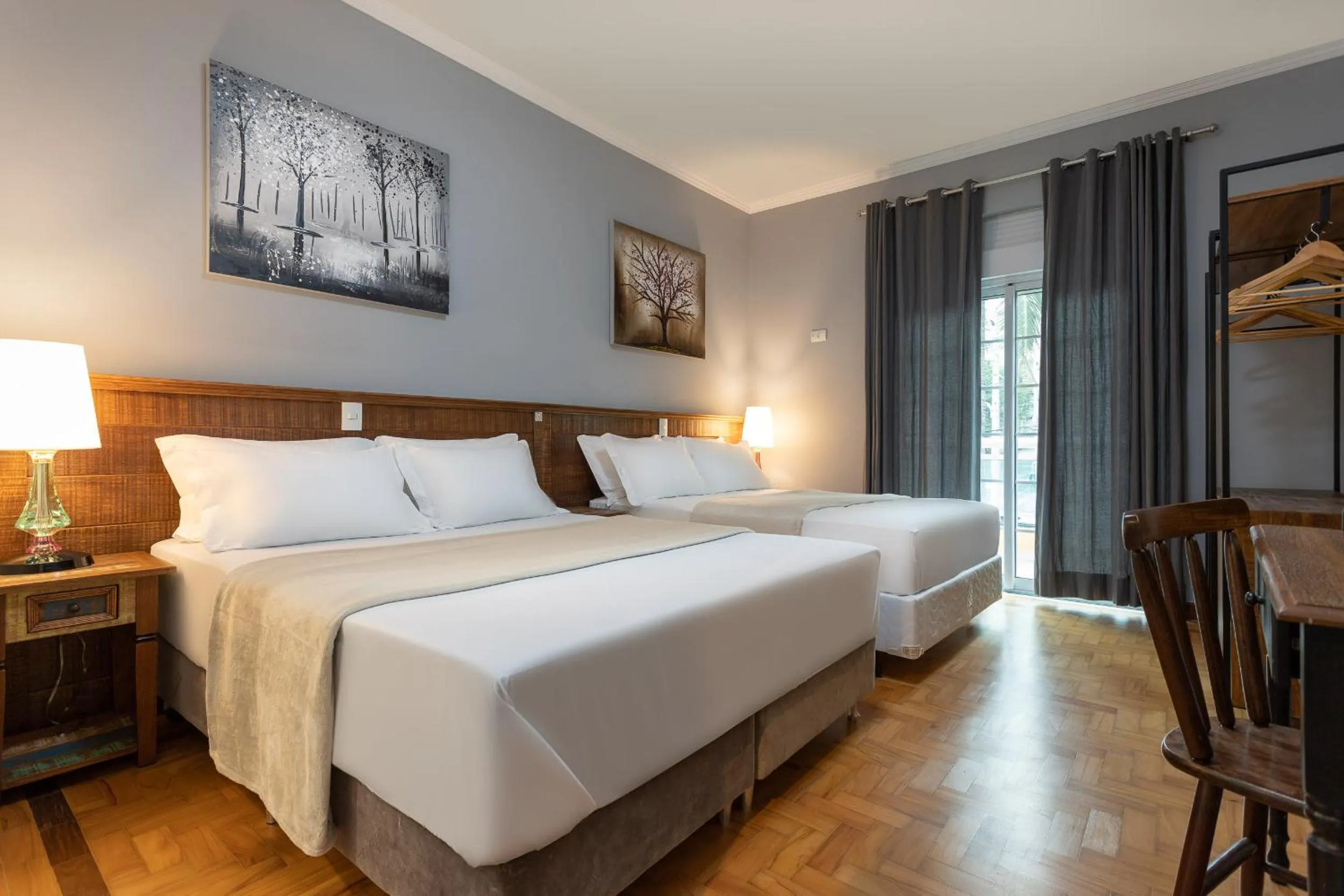 Bed in Hotel Pousada Pacaembu