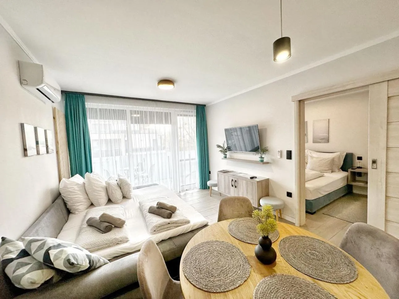 Bed in Marina Apartment by Dora