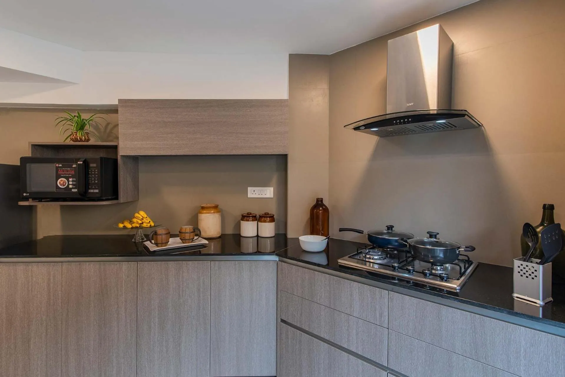 kitchen in El Cottage by StayVista - An enchanting escape with Scenic views, Colonial decor & Private plunge pool