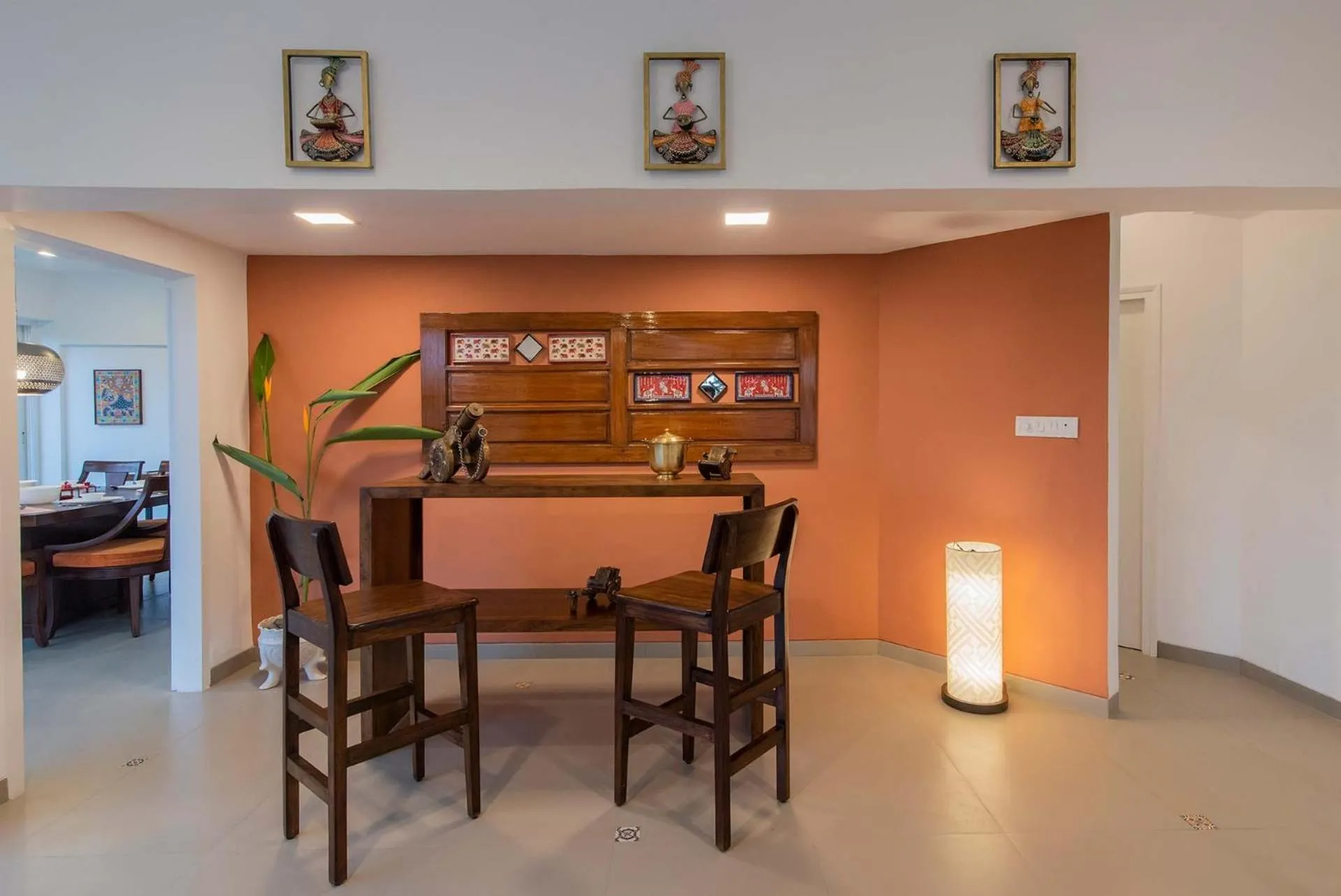Seating area in El Cottage by StayVista - An enchanting escape with Scenic views, Colonial decor & Private plunge pool