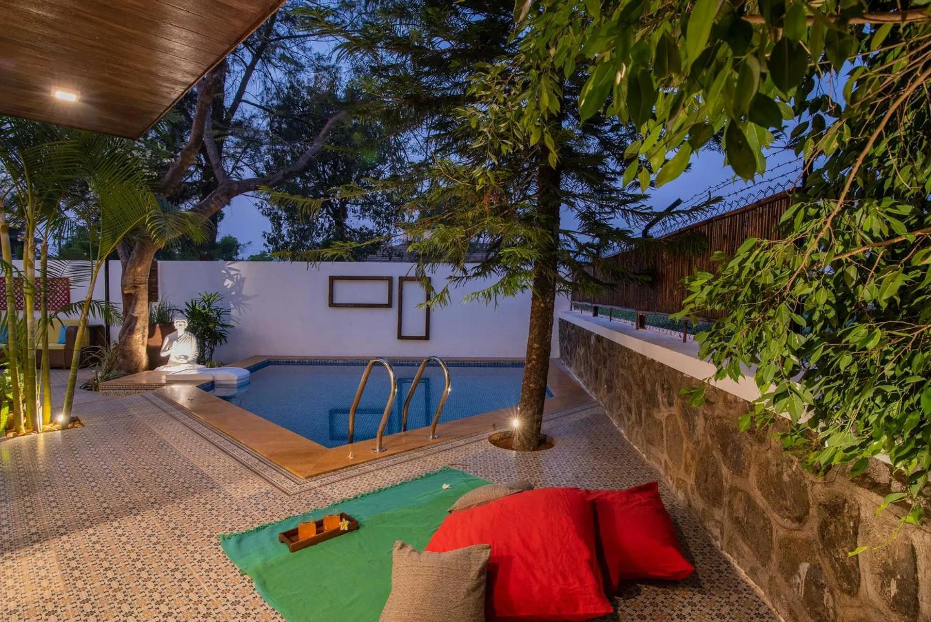 Swimming pool in El Cottage by StayVista - An enchanting escape with Scenic views, Colonial decor & Private plunge pool