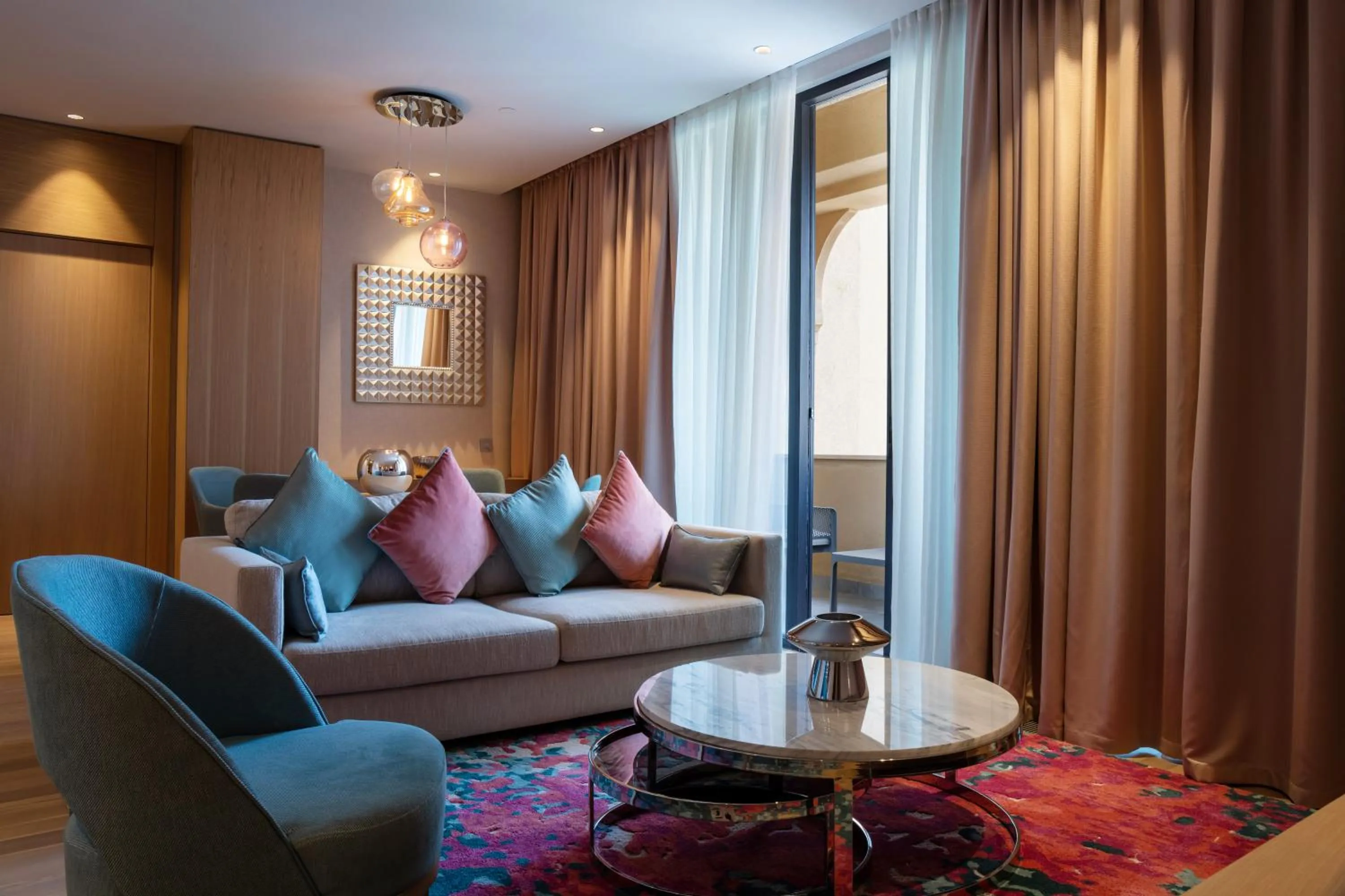 Living room in KARAVANSARAY Turkistan Harbour Hotel -FLYING THEATRE ACCESS