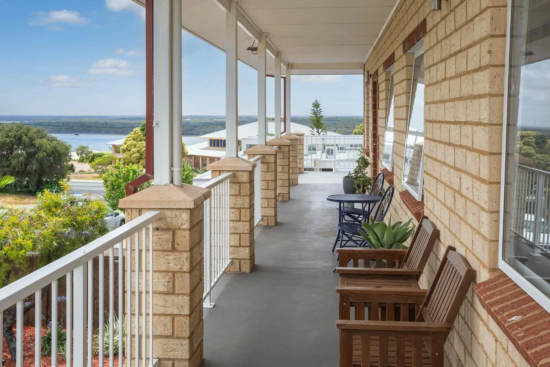Balcony/Terrace in Baywatch Retreat Augusta