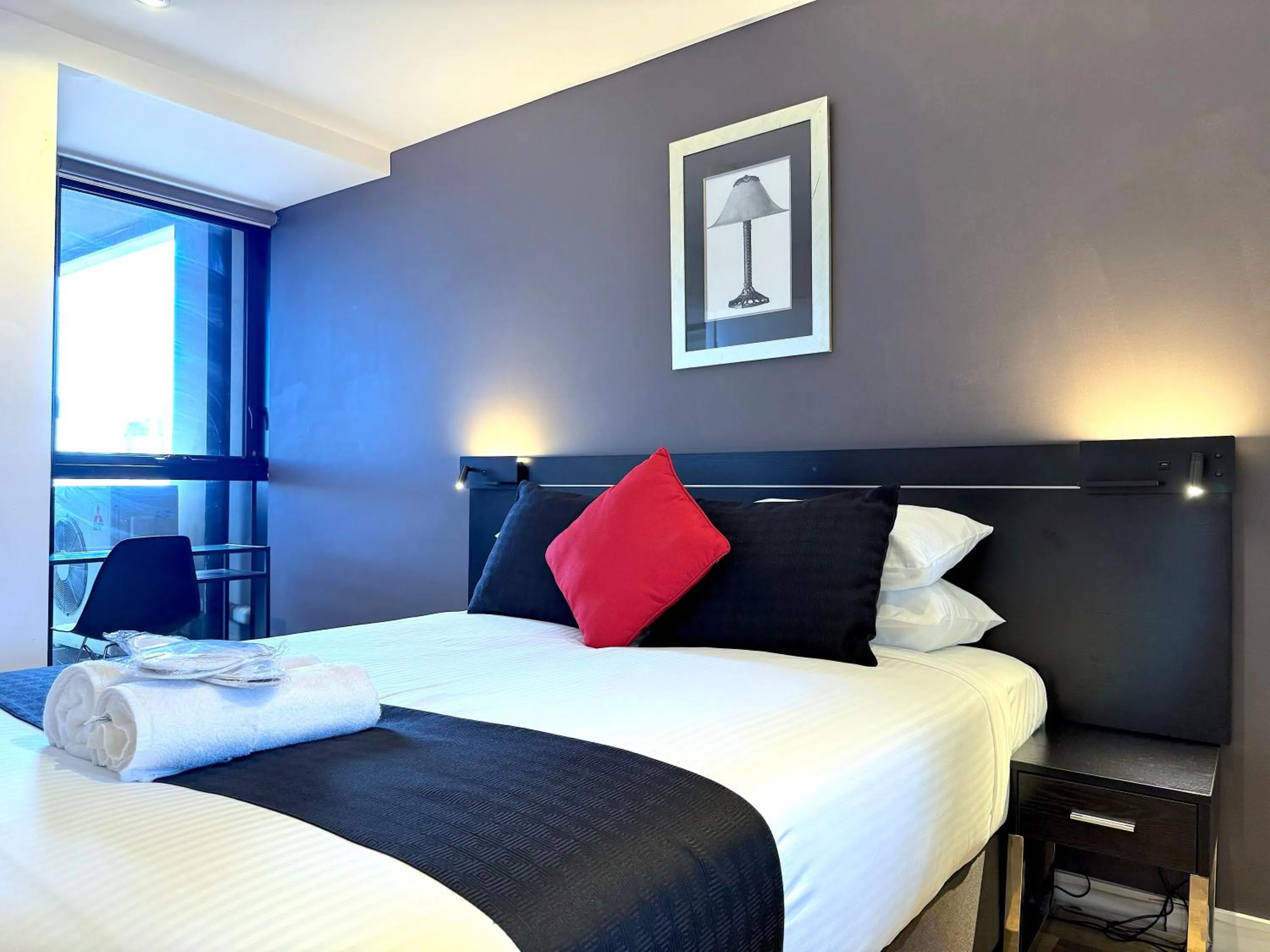 Bed in Aura on Flinders Serviced Apartments