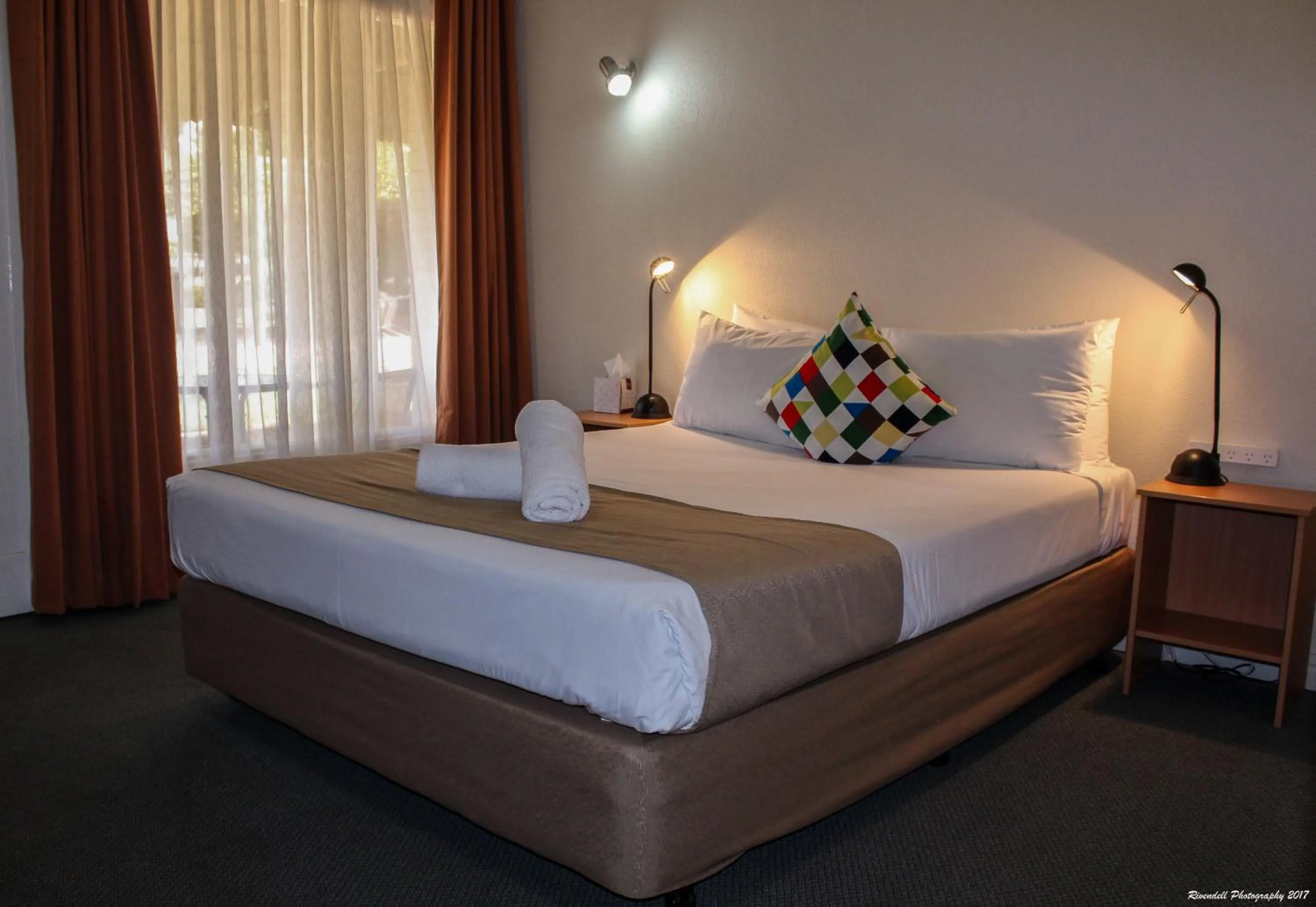 Bed in Motel Riverina