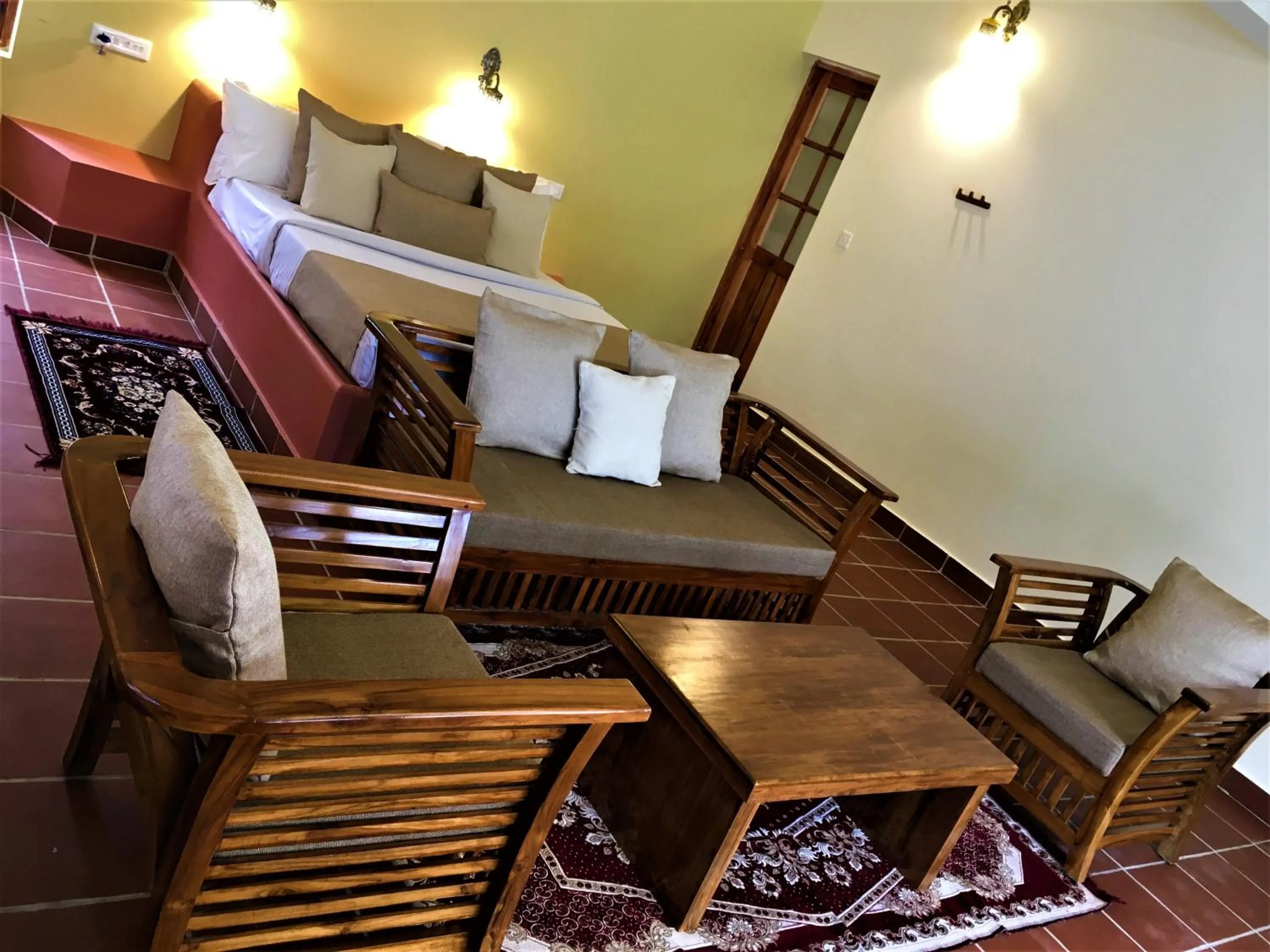Bedroom, Bed in Mandaram villas