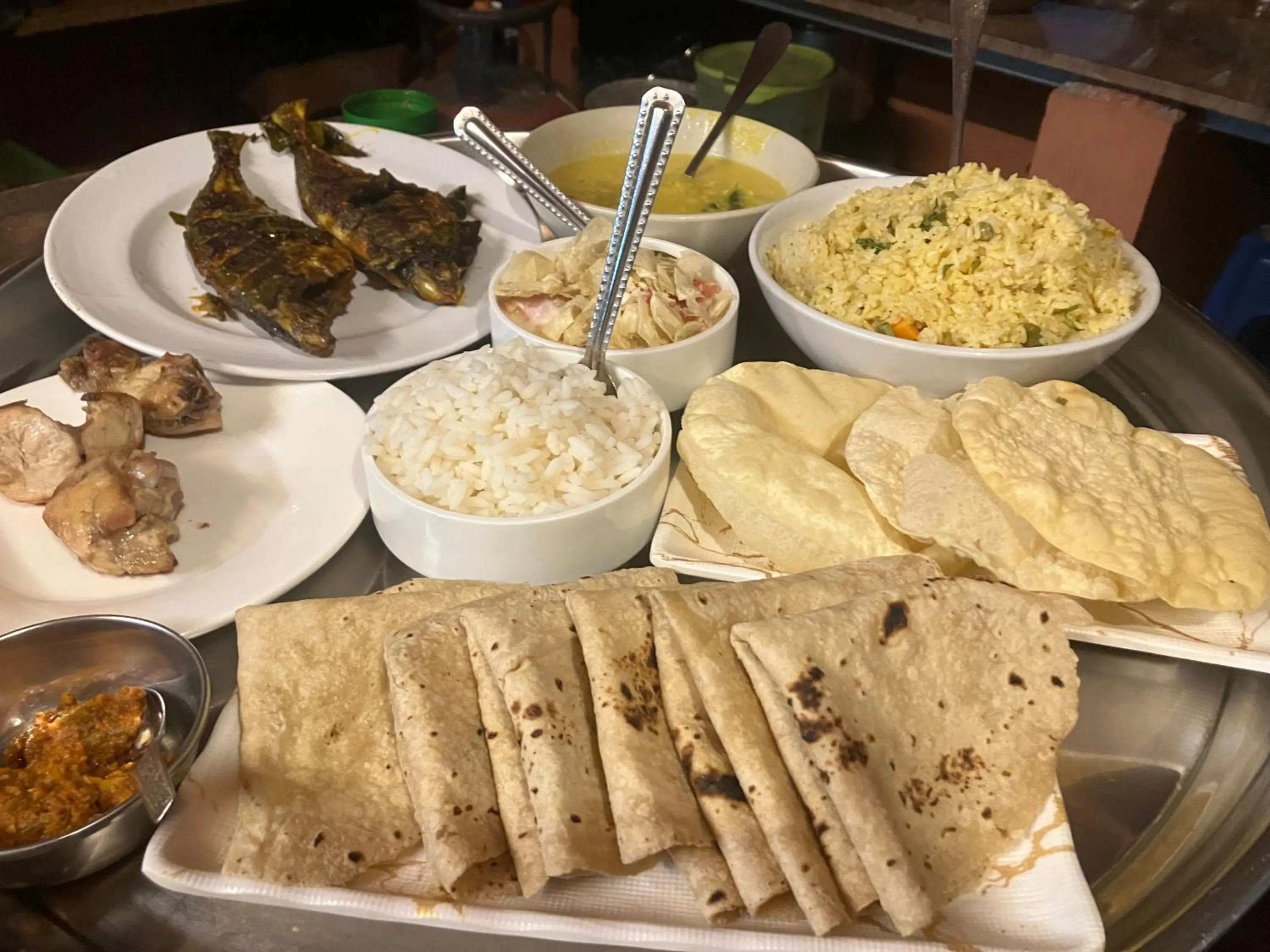 Dinner in Mandaram villas