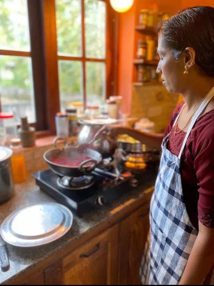 kitchen in Mandaram villas