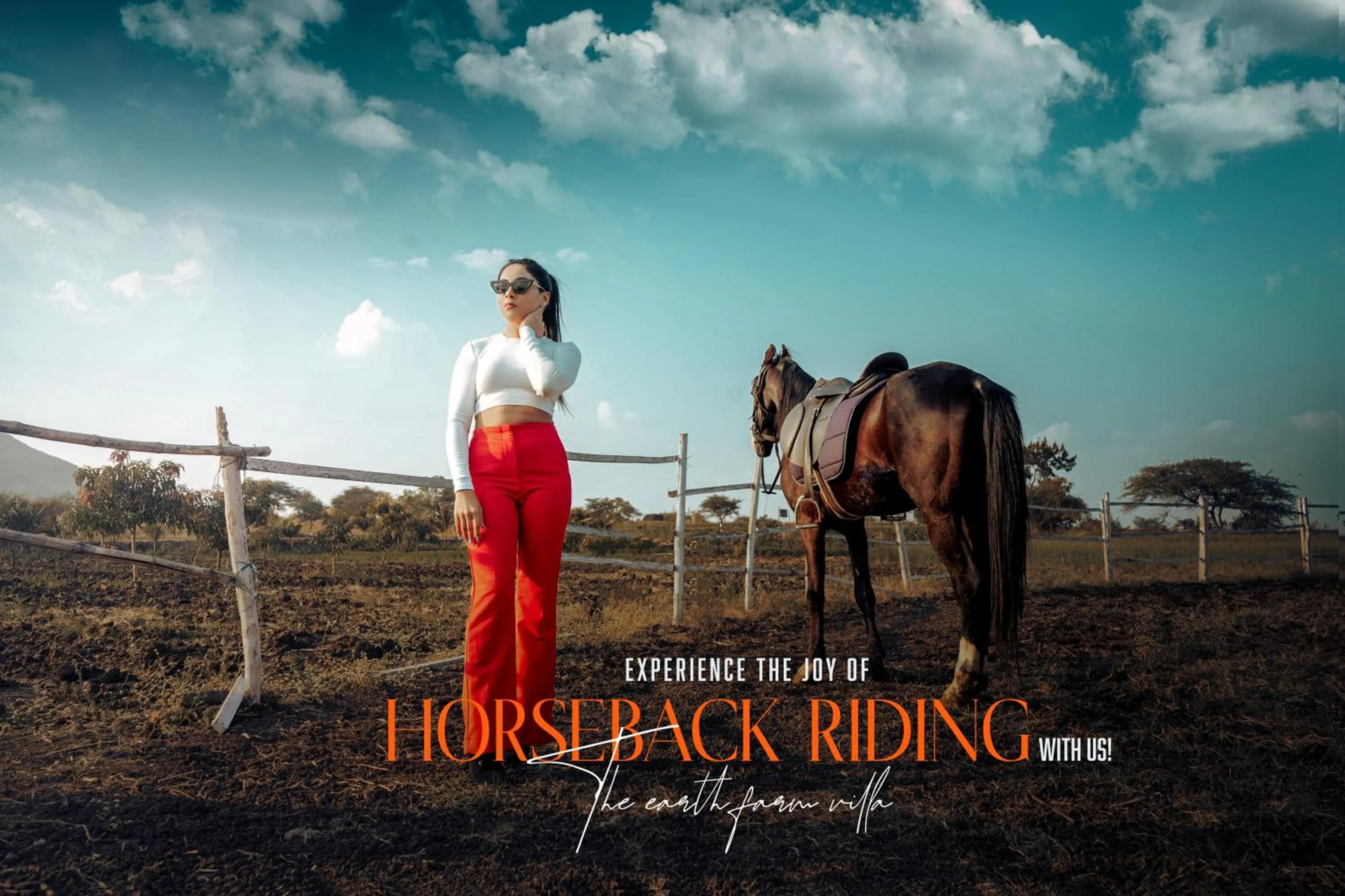 Horse-riding in THE EARTH FARM