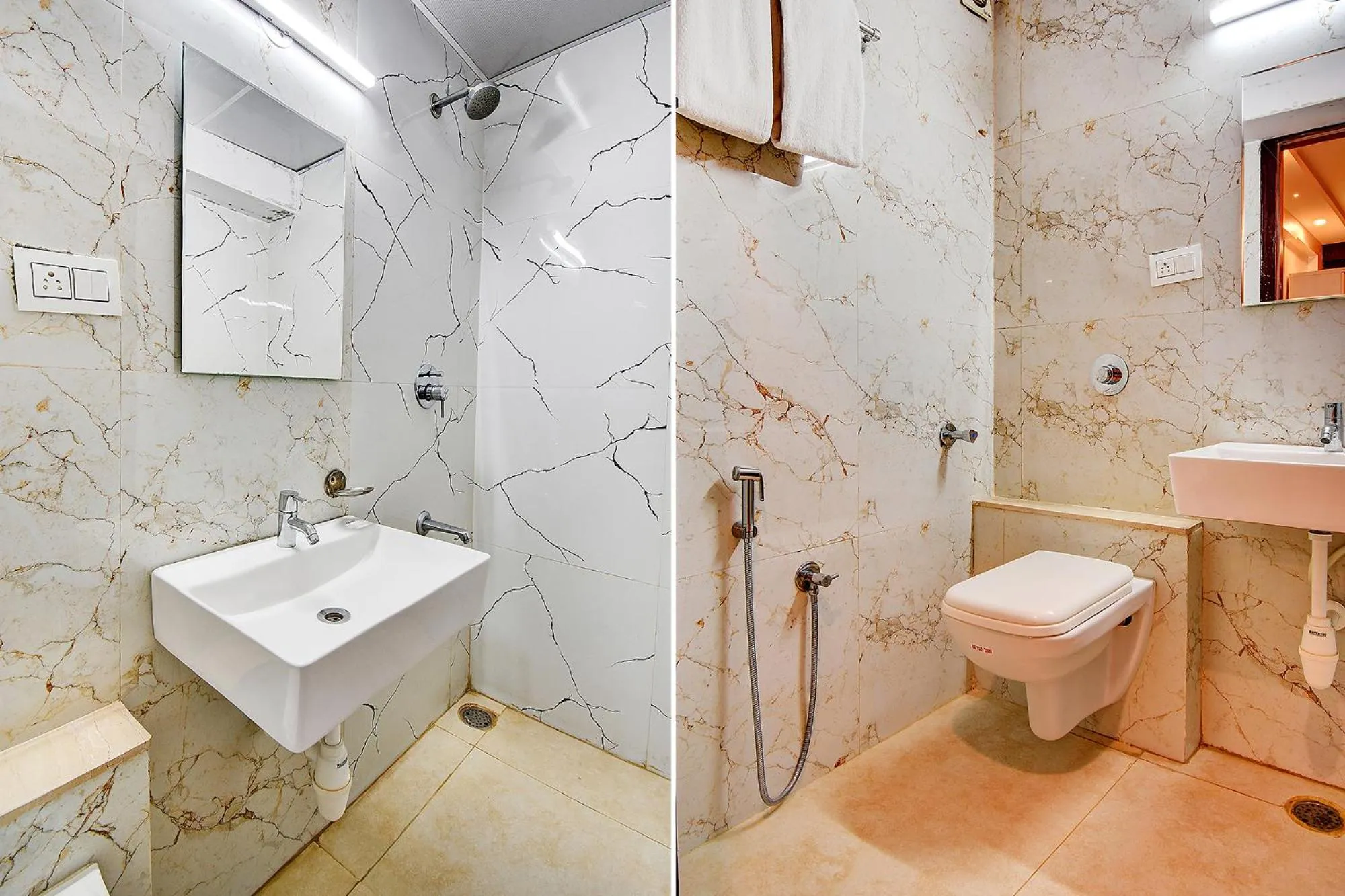 Bathroom in FabHotel Cozzy Inn - Tilak Nagar Main Road, Jayanagar