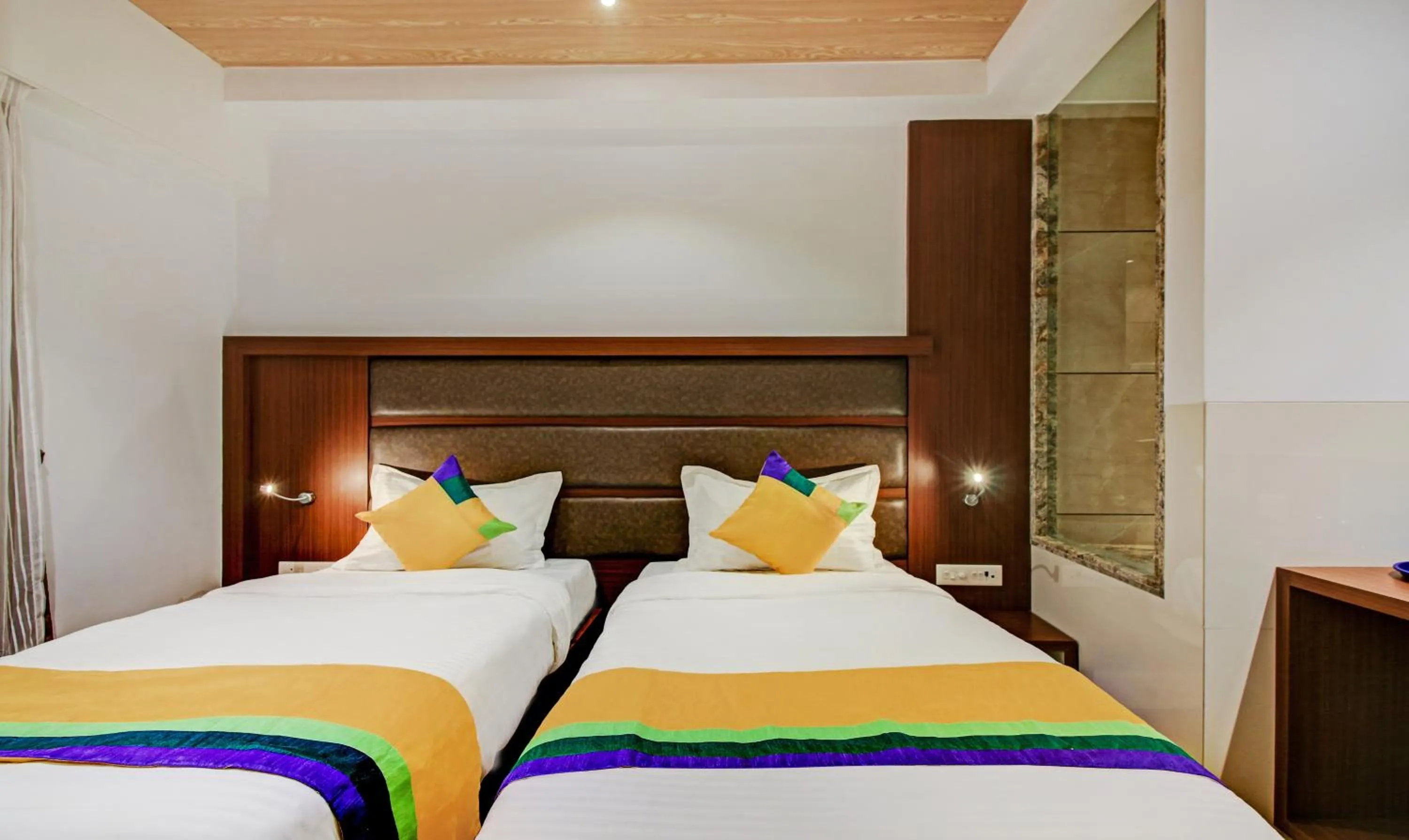 Bed in Hotel Aarush Inn