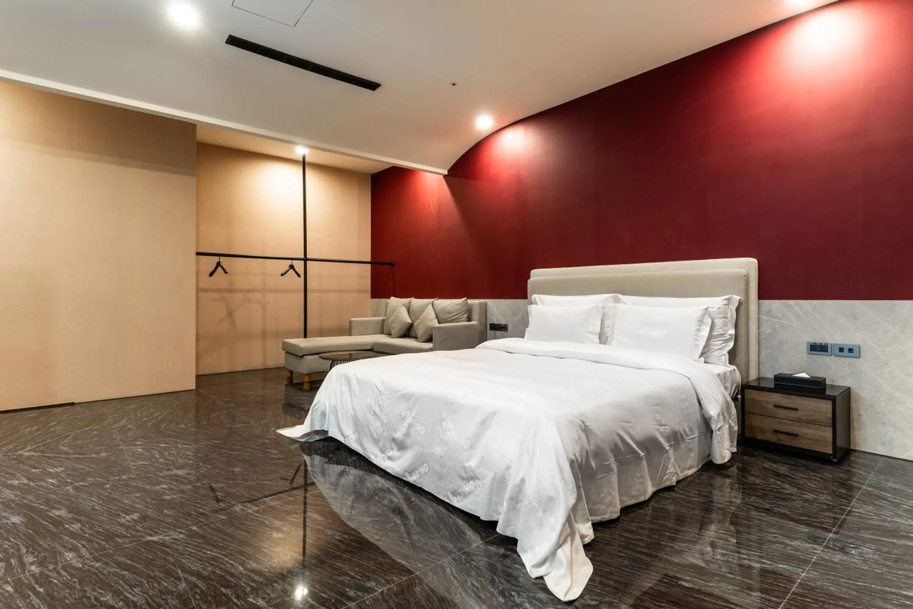 Bed in OHYA Chain Boutique Motel Taoyuan Bed in OHYA Chain Boutique Motel Taoyuan