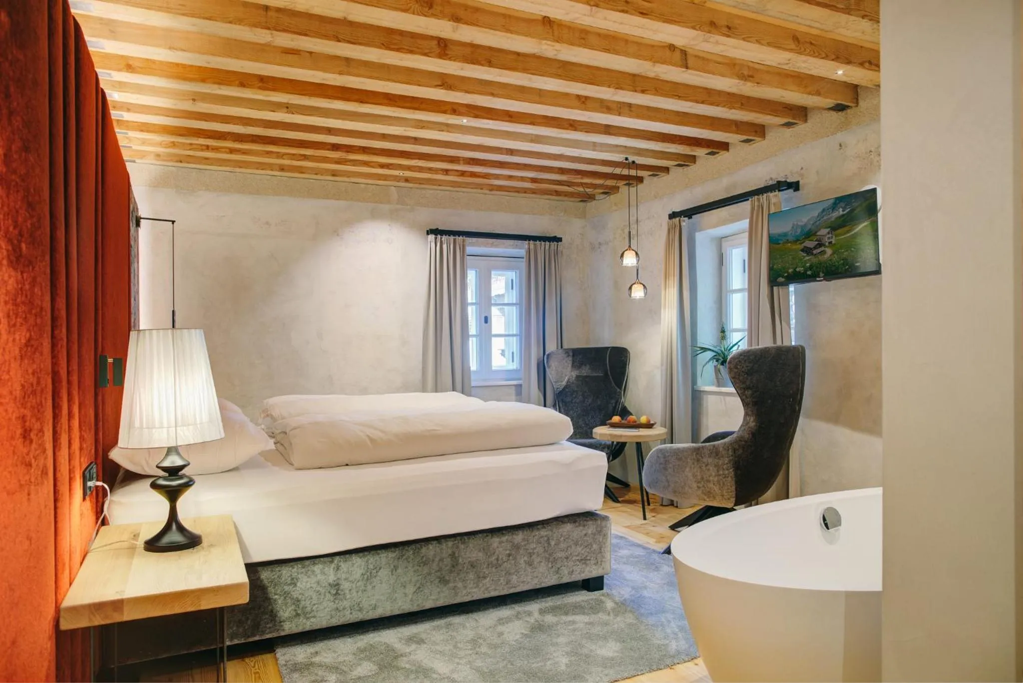 Bedroom, Bed in Boutique Hotel im Auracher Löchl