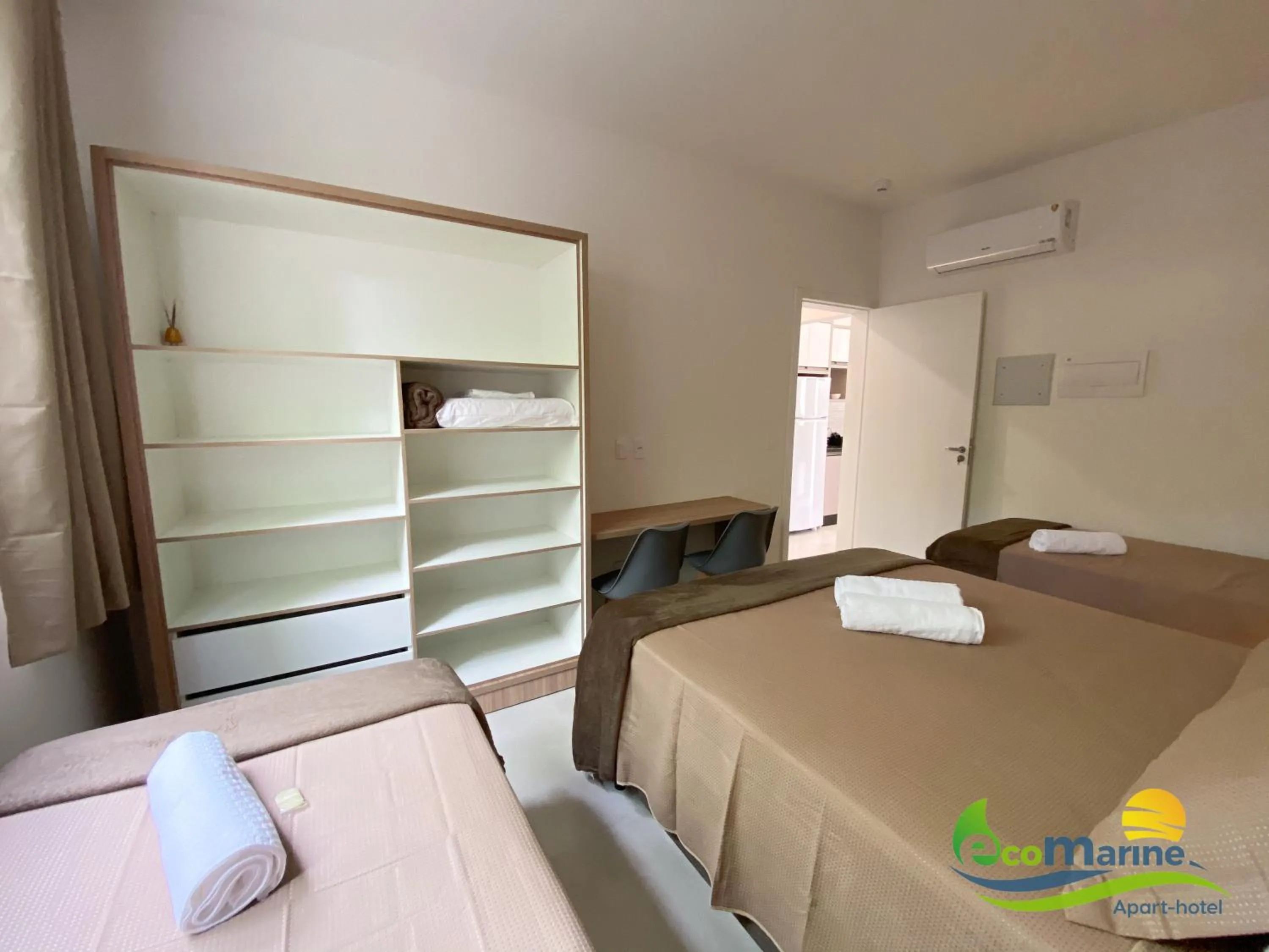 Bed in Ecomarine Apart-hotel 800 m Beto Carrero