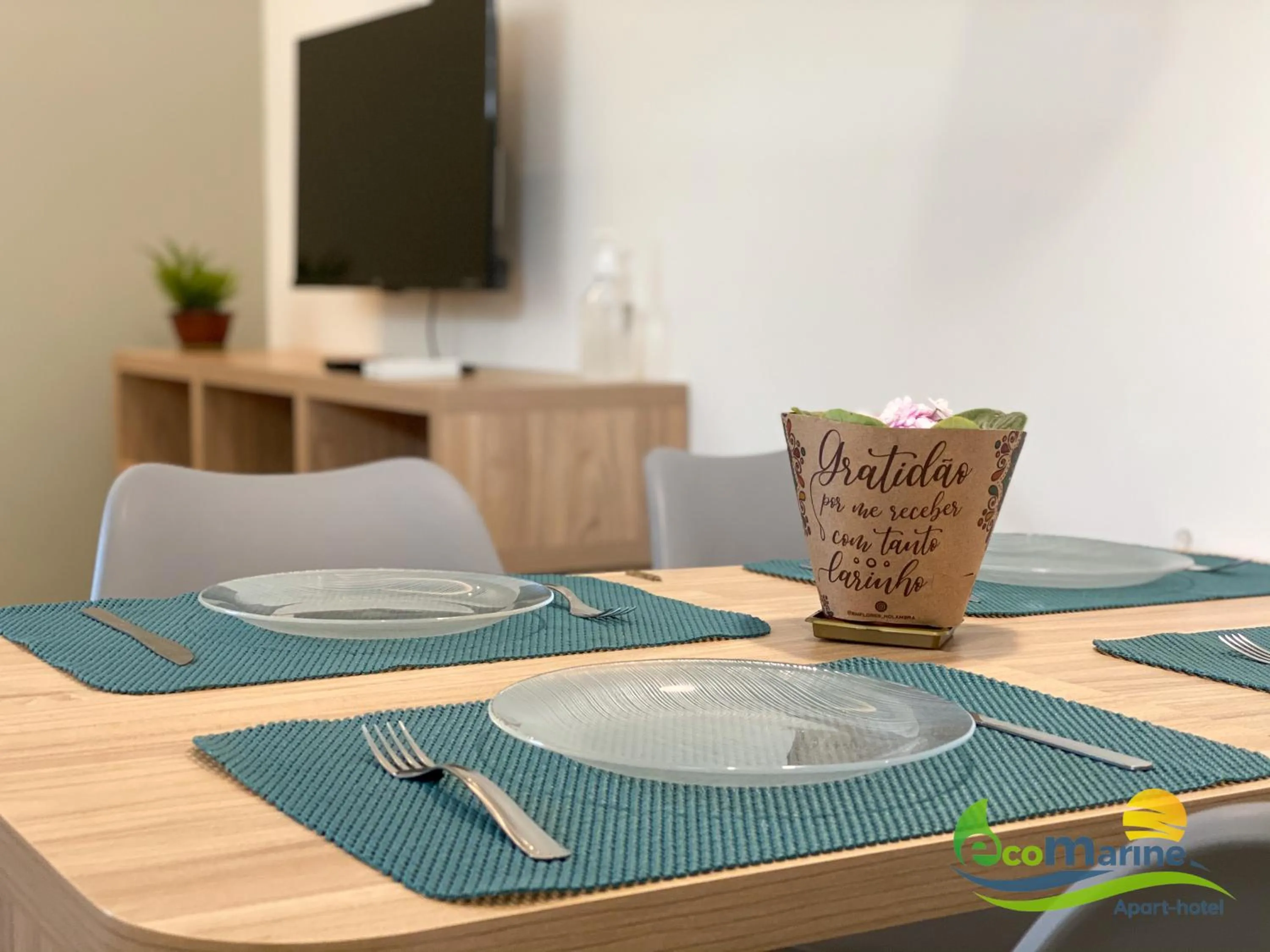 TV and multimedia in Ecomarine Apart-hotel 800 m Beto Carrero