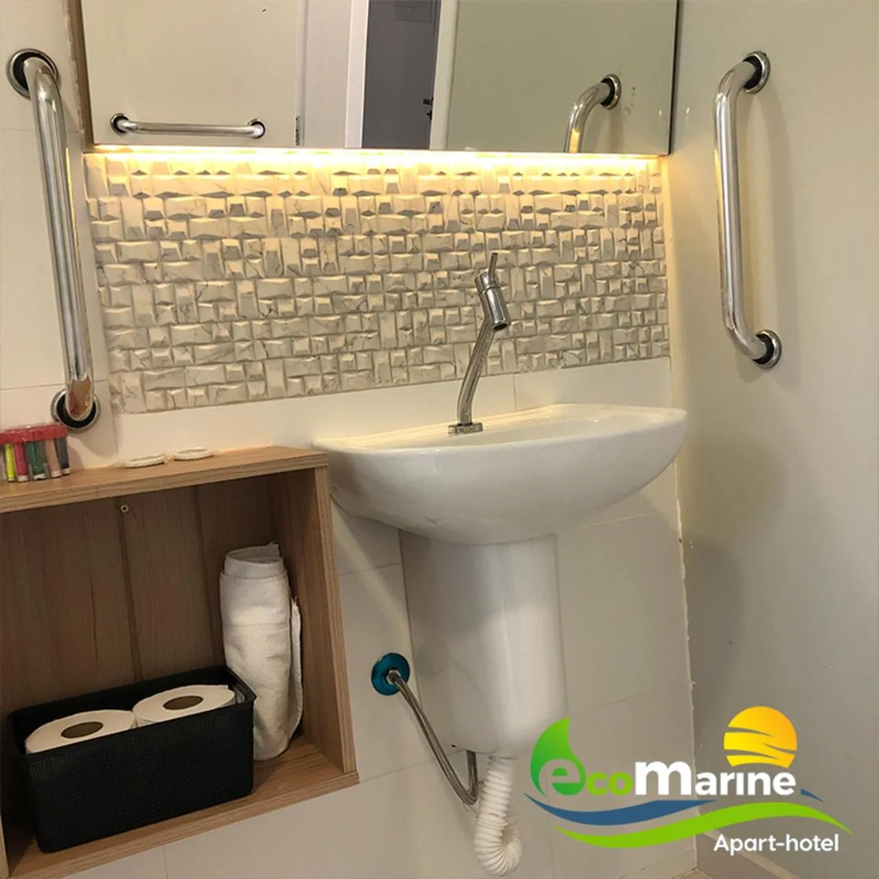 Bathroom in Ecomarine Apart-hotel 800 m Beto Carrero