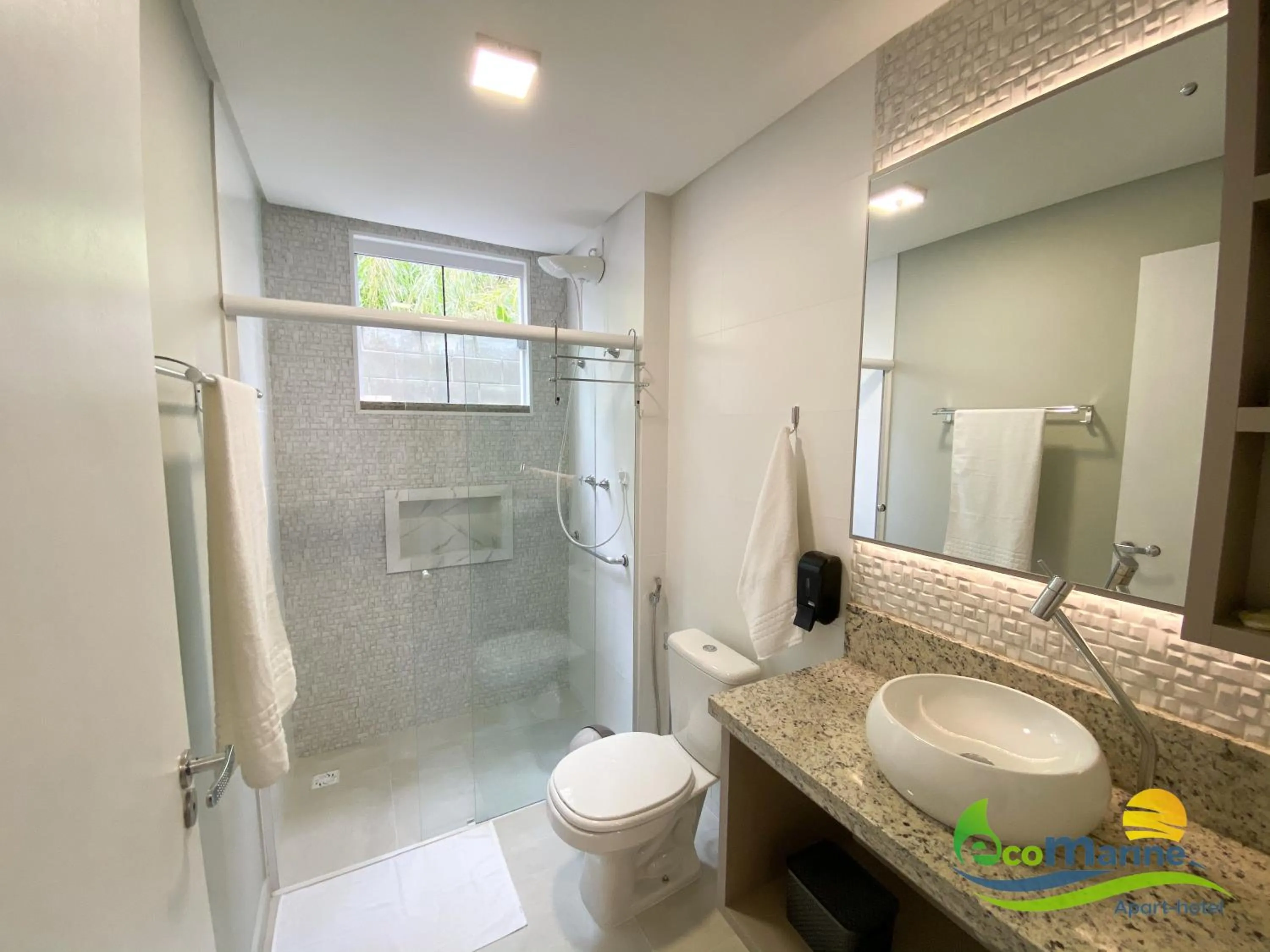 Bathroom in Ecomarine Apart-hotel 800 m Beto Carrero