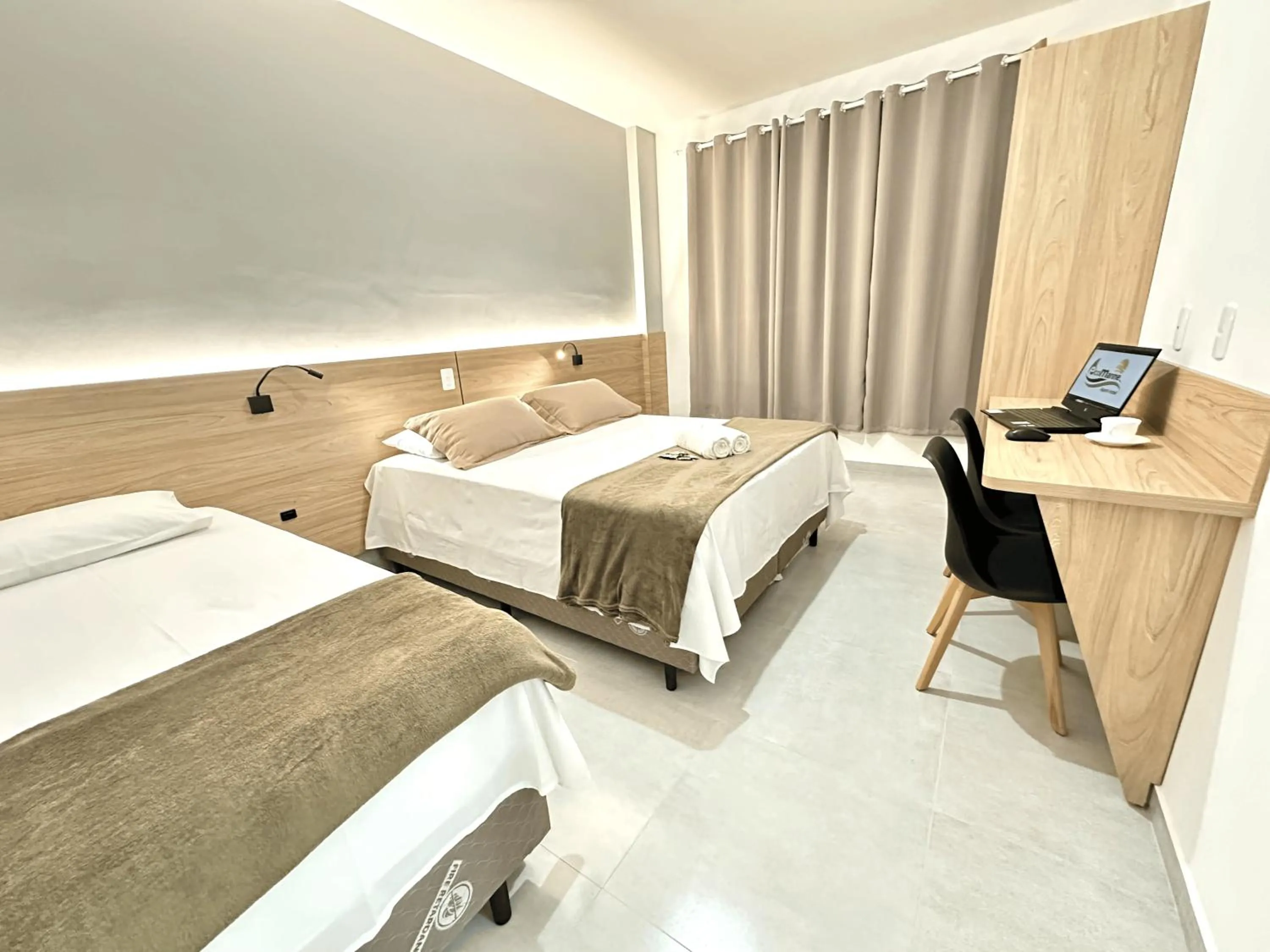 Bed in Ecomarine Apart-hotel 800 m Beto Carrero