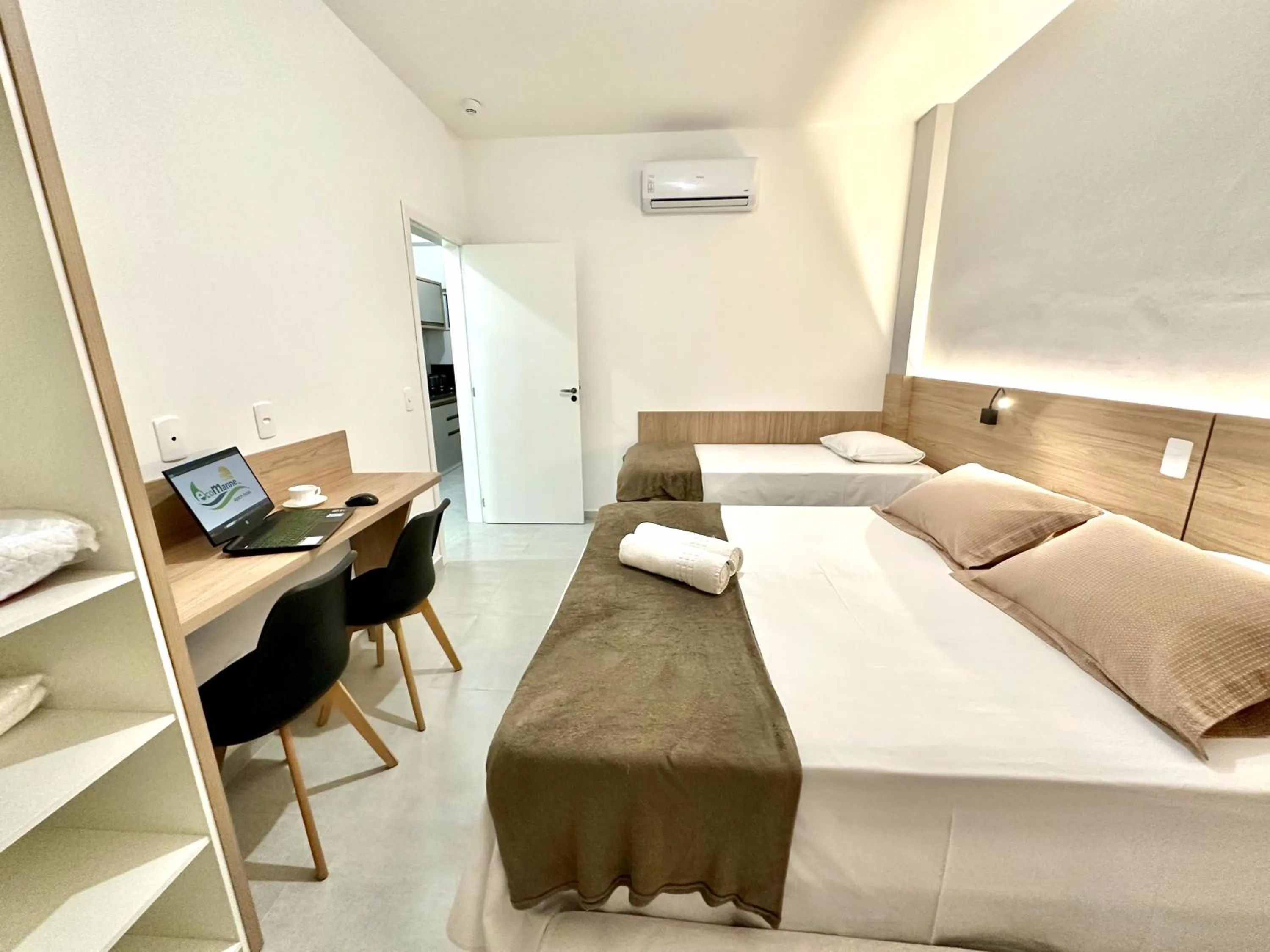 Bed in Ecomarine Apart-hotel 800 m Beto Carrero