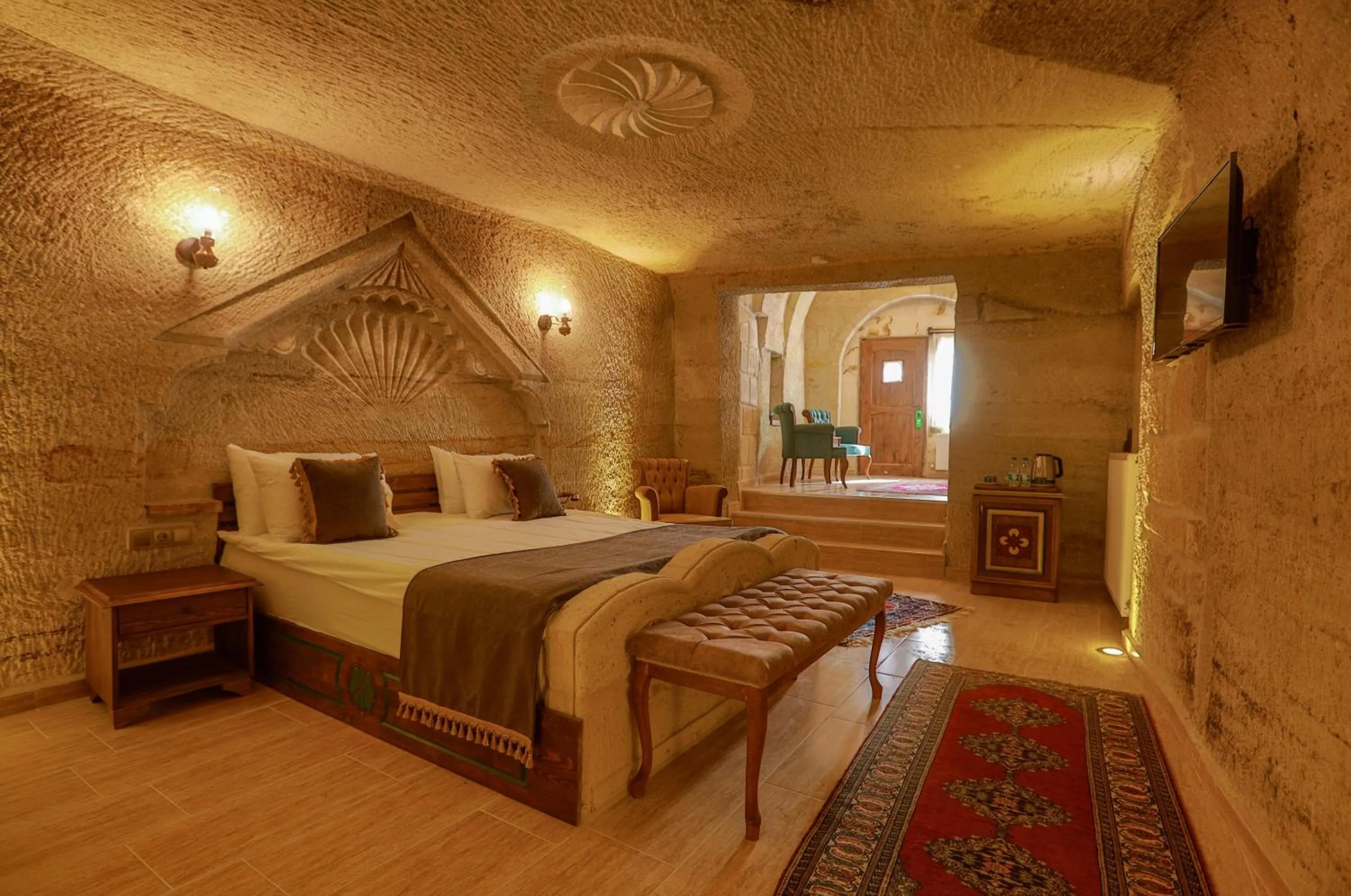 Bed in Ada Cave Suites